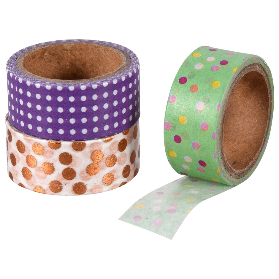 Cintas Washi Decorativas Jot, Paquete de 3 Rollos 6