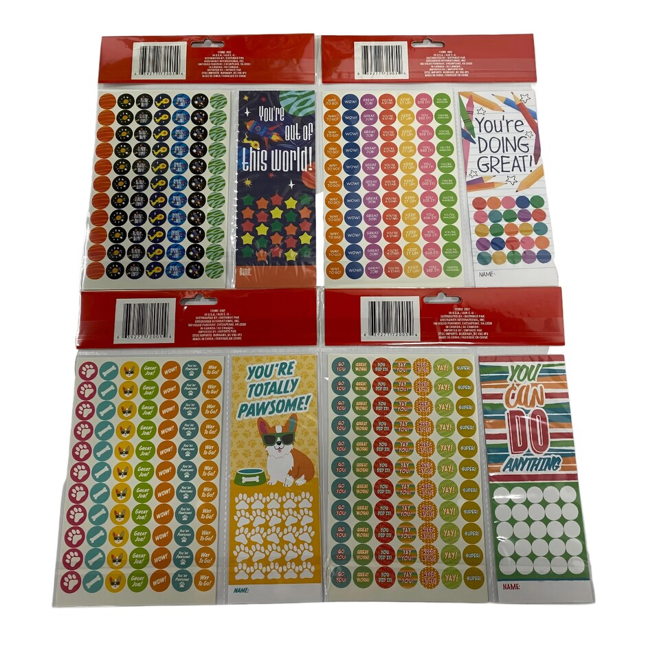 Stickers de Premio pa Ninos con Tabla, Disenos Variados, 14 Unidades 6