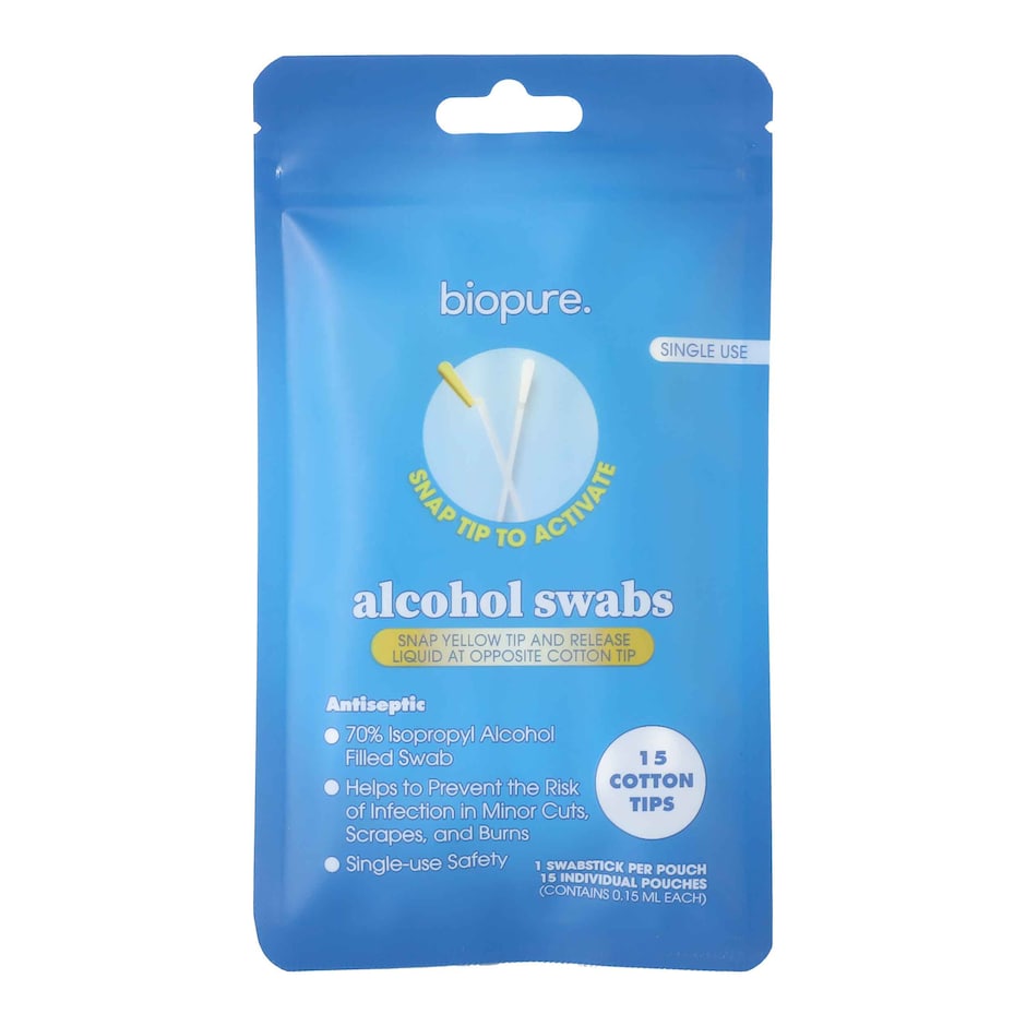 Biopure Algodones con Alcohol Uso Unico - Paquete de 15 4