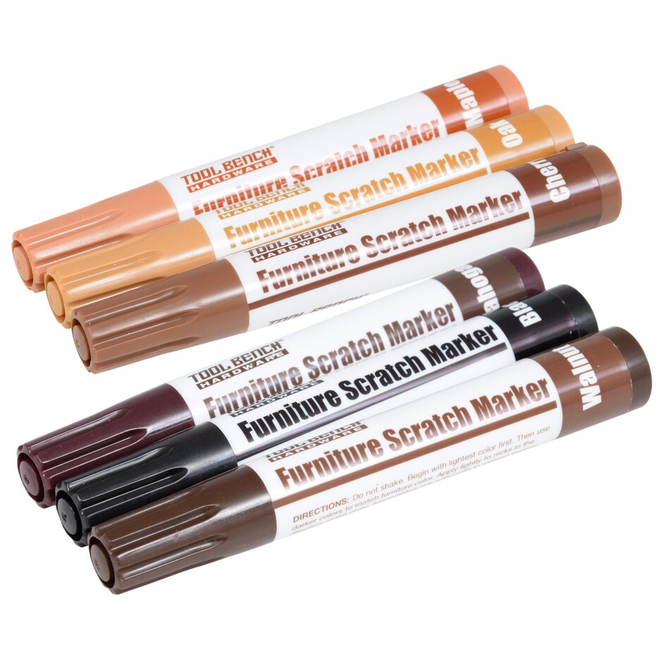 6PIECE Furniture Scratch Remover Fast Solid Wood Refinishing Markers
