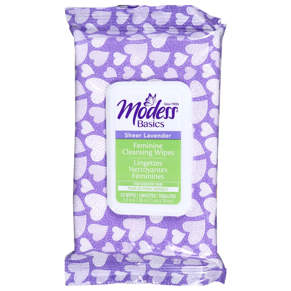 Modess Basics Lavender Scented Feminine Cleansing Wipes, 32ct. Packs