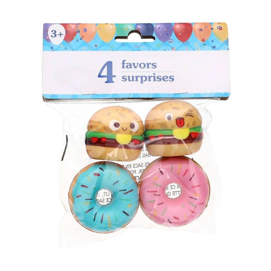 Recuerditos de Fiesta Tematica Comida 4-pk Variados 4