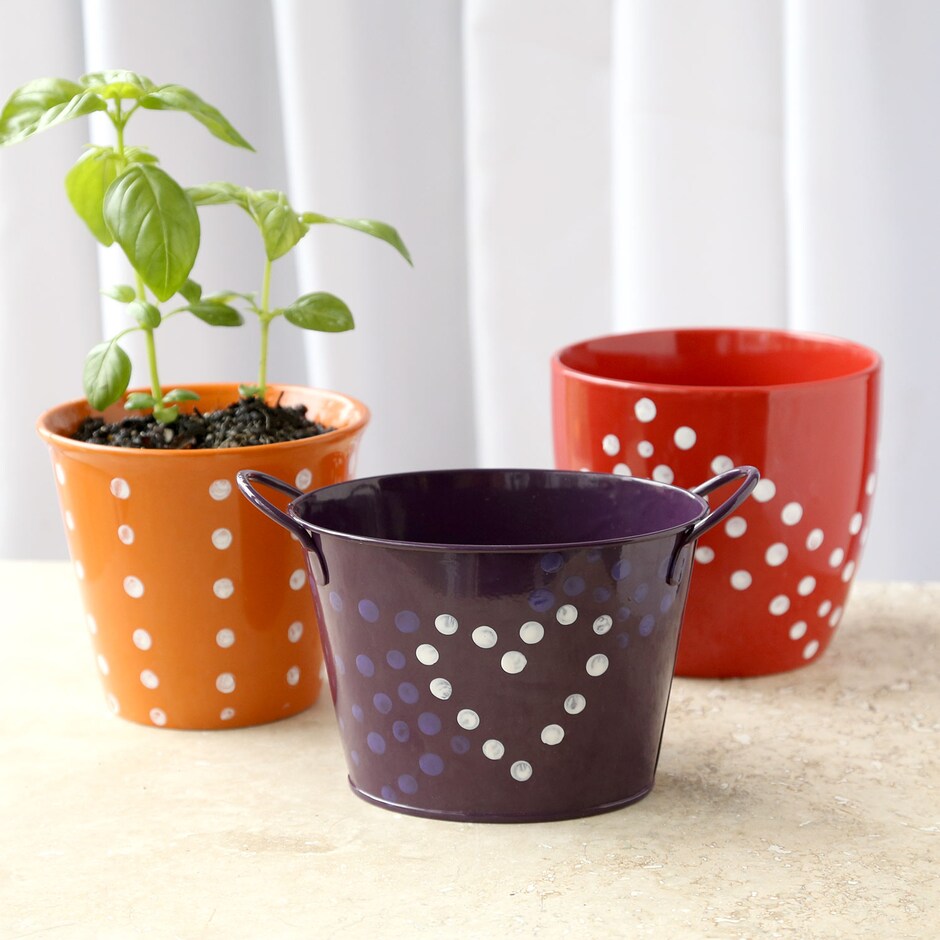 Pencil Painted Flower Pots Dollar Tree