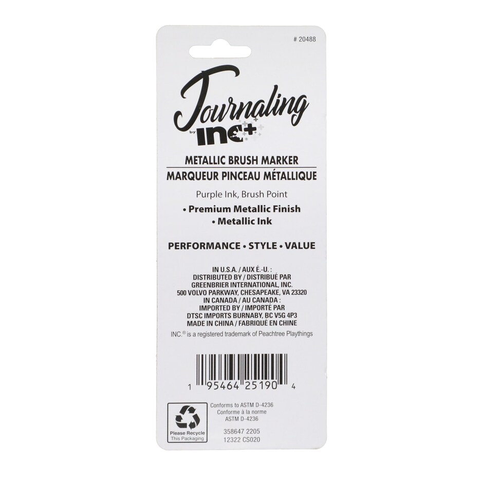 Marcadores Pincel Morado Metalico pa tus Notas Brillantes 4