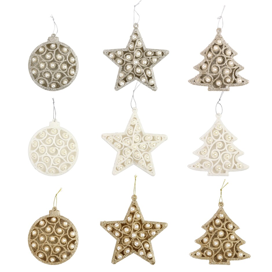 Christmas House Glittery Holiday Pearl Ornaments, 1-ct. Pack