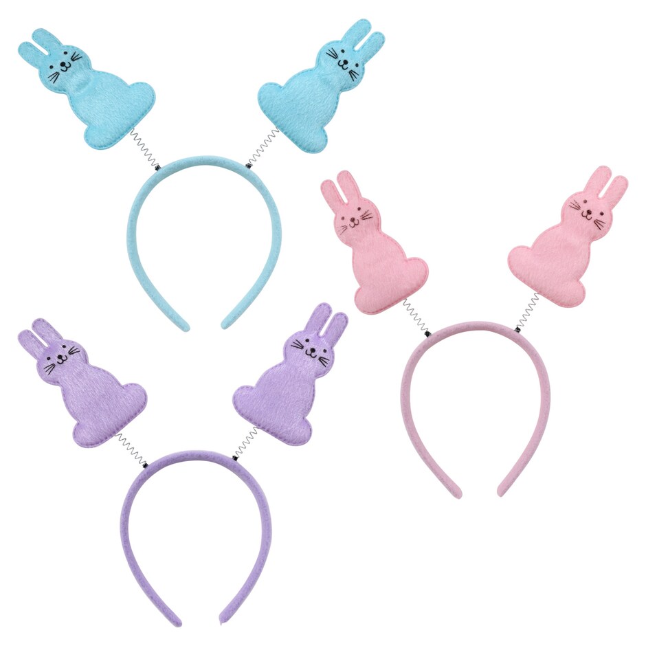 Bulk Bouncy Easter Bunny Headbands, 10.375x8.5 in. Dollar Tree