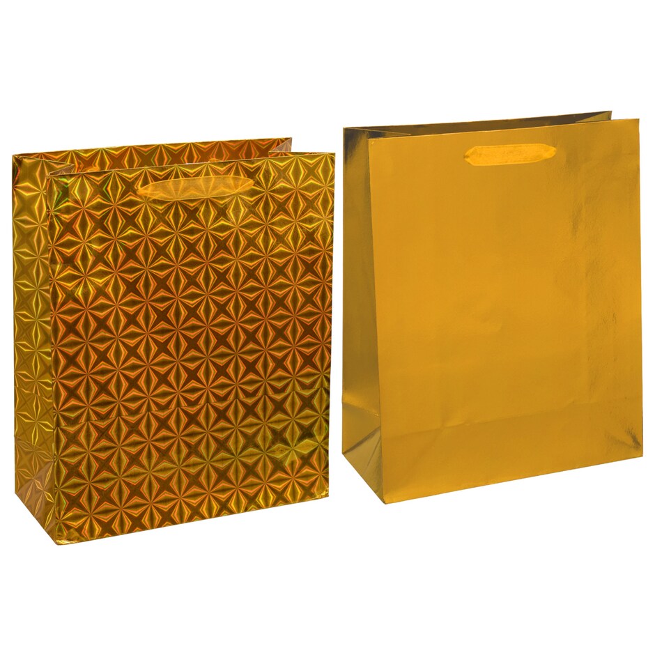 Fundas Regalo Doradas Voila Grandes 10x5x12in Pa Que Tus Regalos Brillen 6