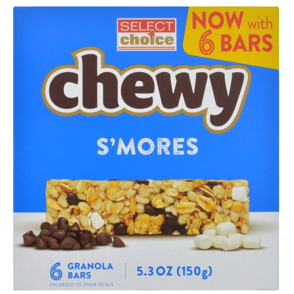 Bulk Select Choice Chewy Smores Granola Bars, 6ct. Boxes Dollar Tree