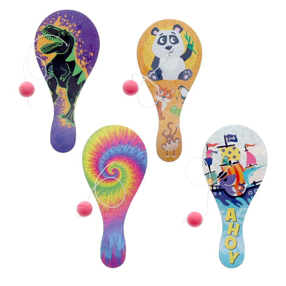 Bulk Futuristic Paddle Ball Sets, 9.75x4.5 in. Dollar Tree