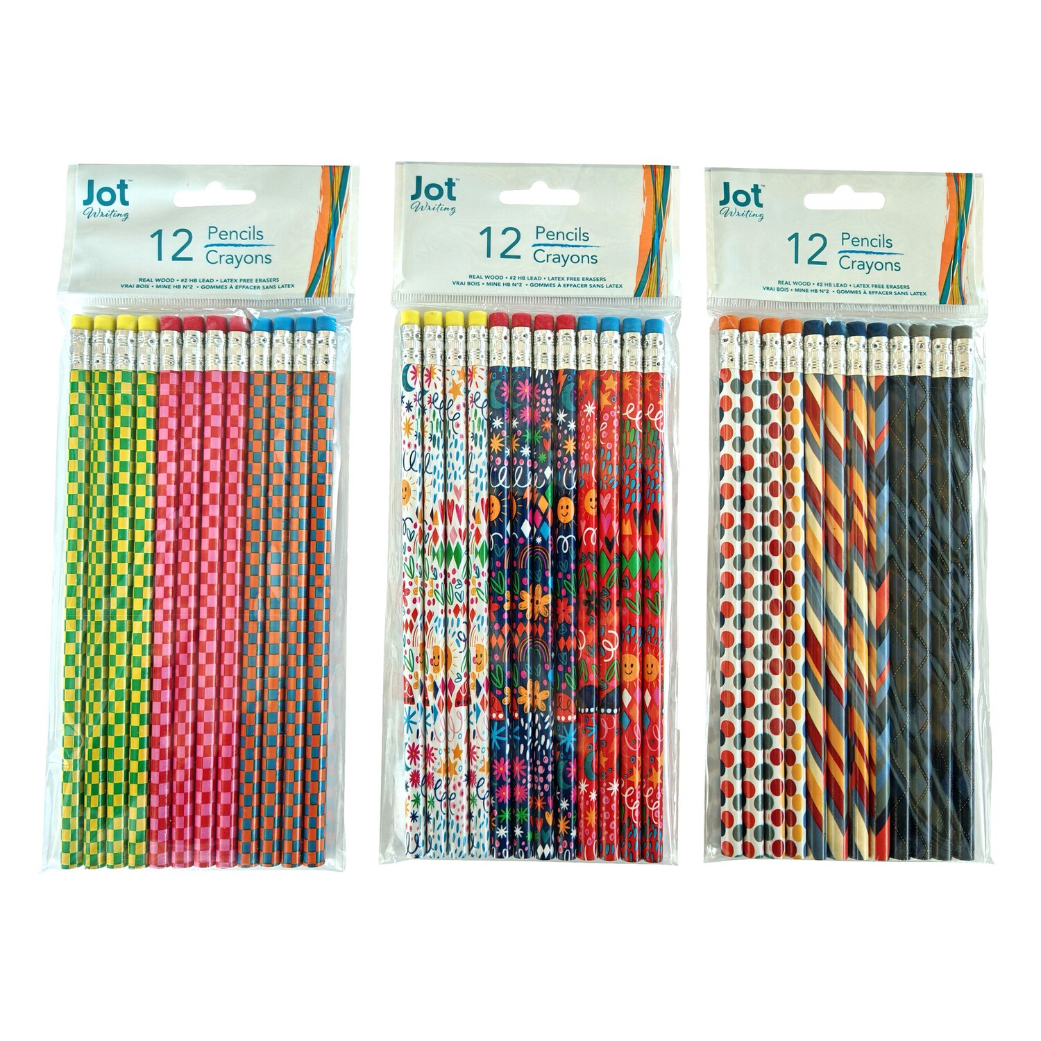 Jot Decorative Wooden #2 Pencils, 12-ct. Packs — coming to Dollar Tree Oct 8, 2026