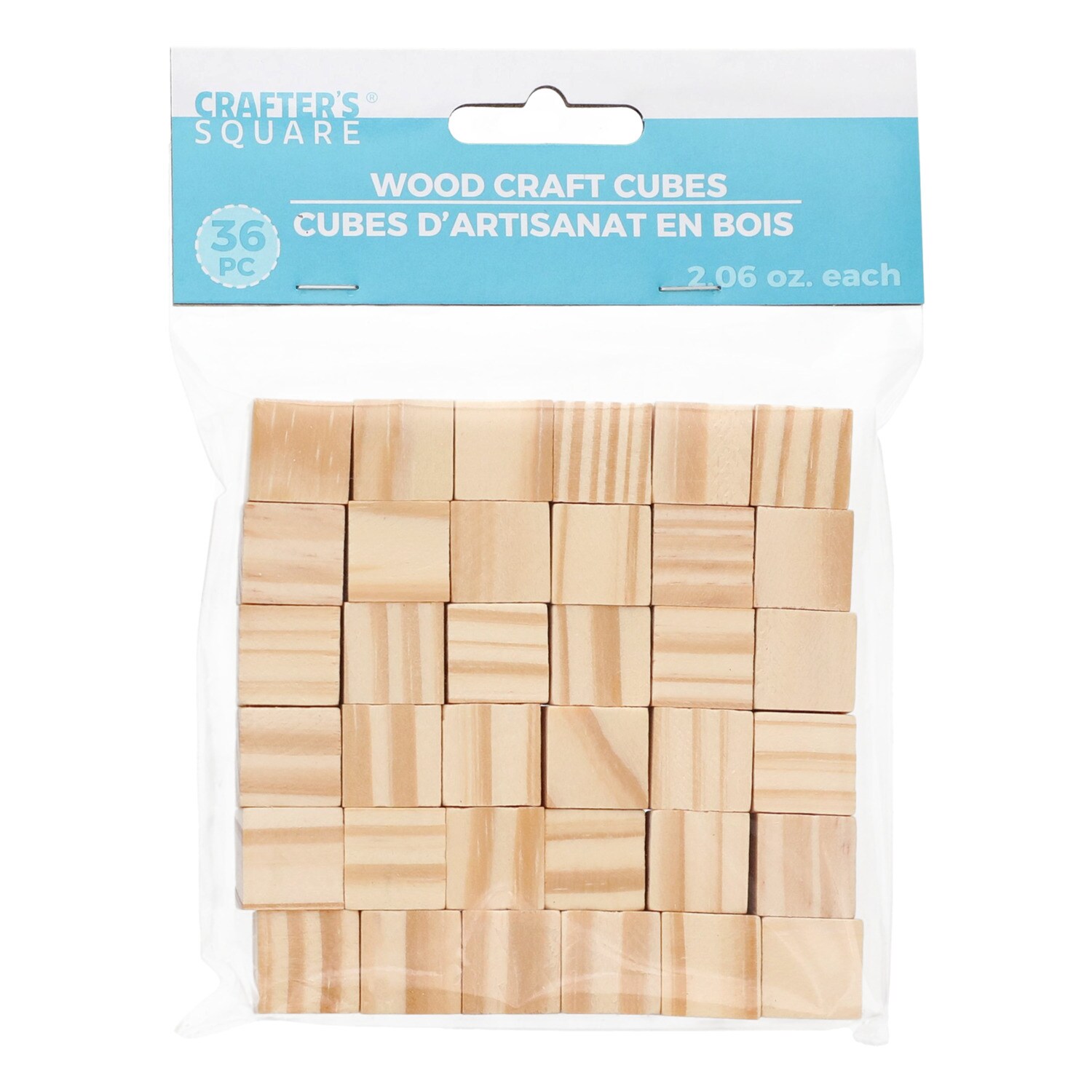 Crafters Square Wood Craft Cubes, 36-ct. Packs — coming to Dollar Tree Sep 18, 2026