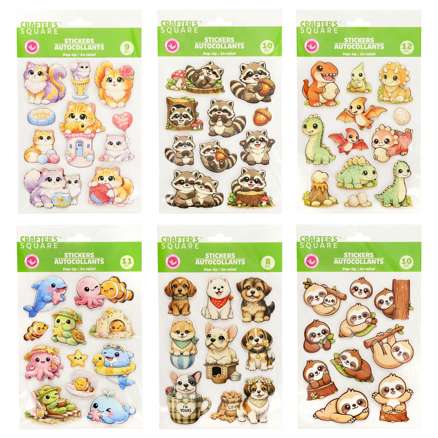 Crafter's Square Chipboard Style Animal Stickers — coming to Dollar Tree Aug 28, 2026