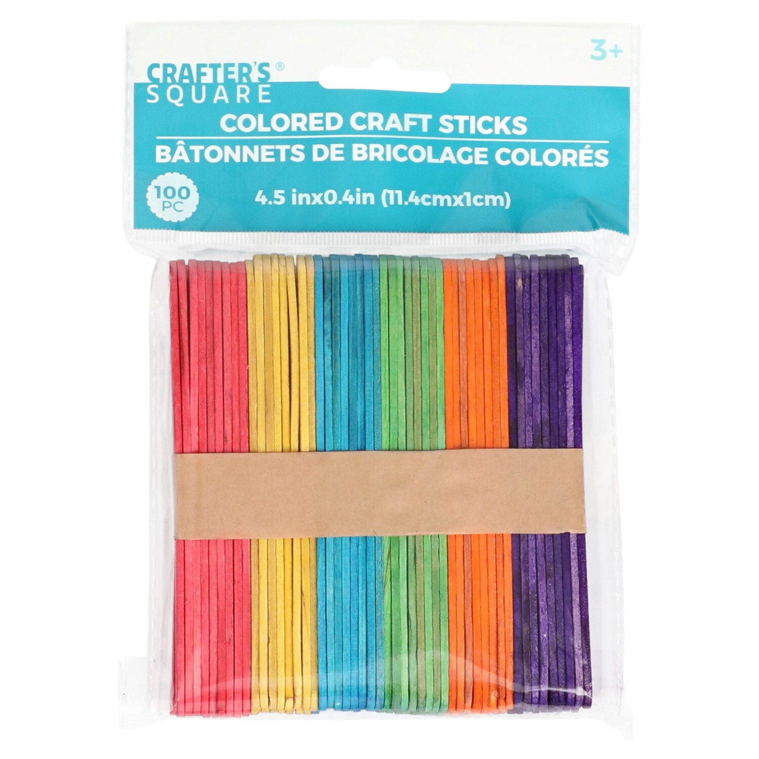 Crafter's Square Assorted Color Craft Sticks, 100-ct. Packs — coming to Dollar Tree Oct 22, 2026