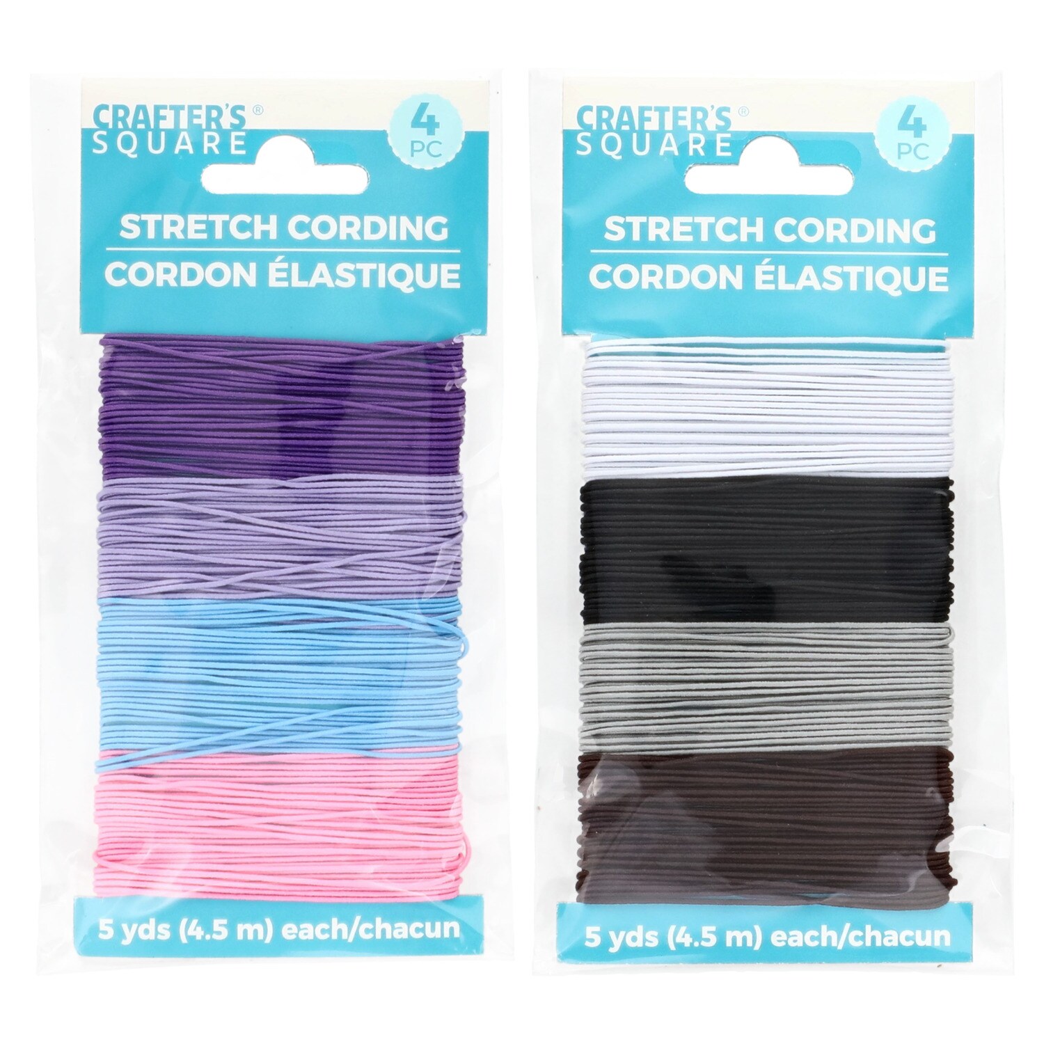 Crafters Square 5 Yard Stretch Cording, Assorted Colors, 4-pc Pack — coming to Dollar Tree Sep 18, 2026