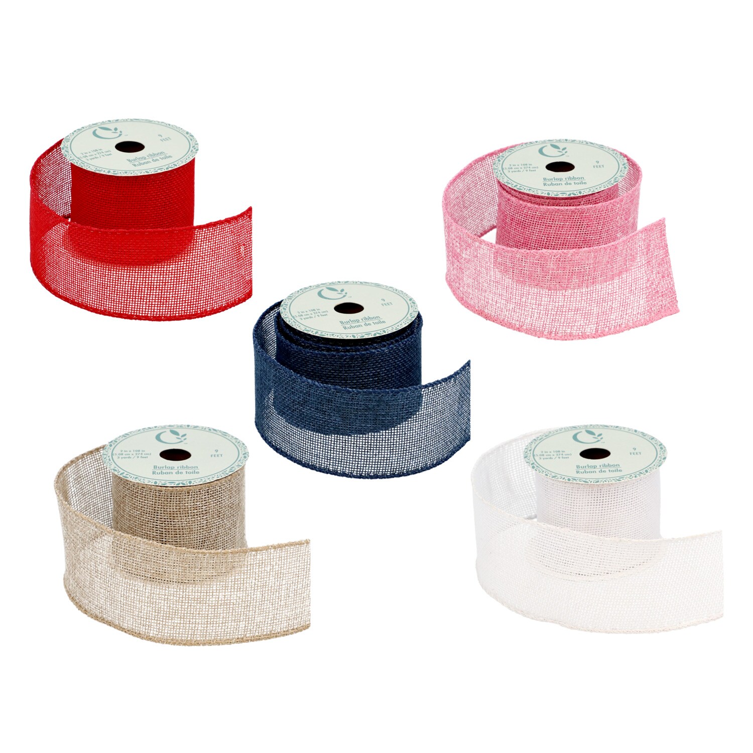 Floral Garden Polyester Burlap Ribbon, 9 ft. Rolls — coming to Dollar Tree Aug 28, 2026