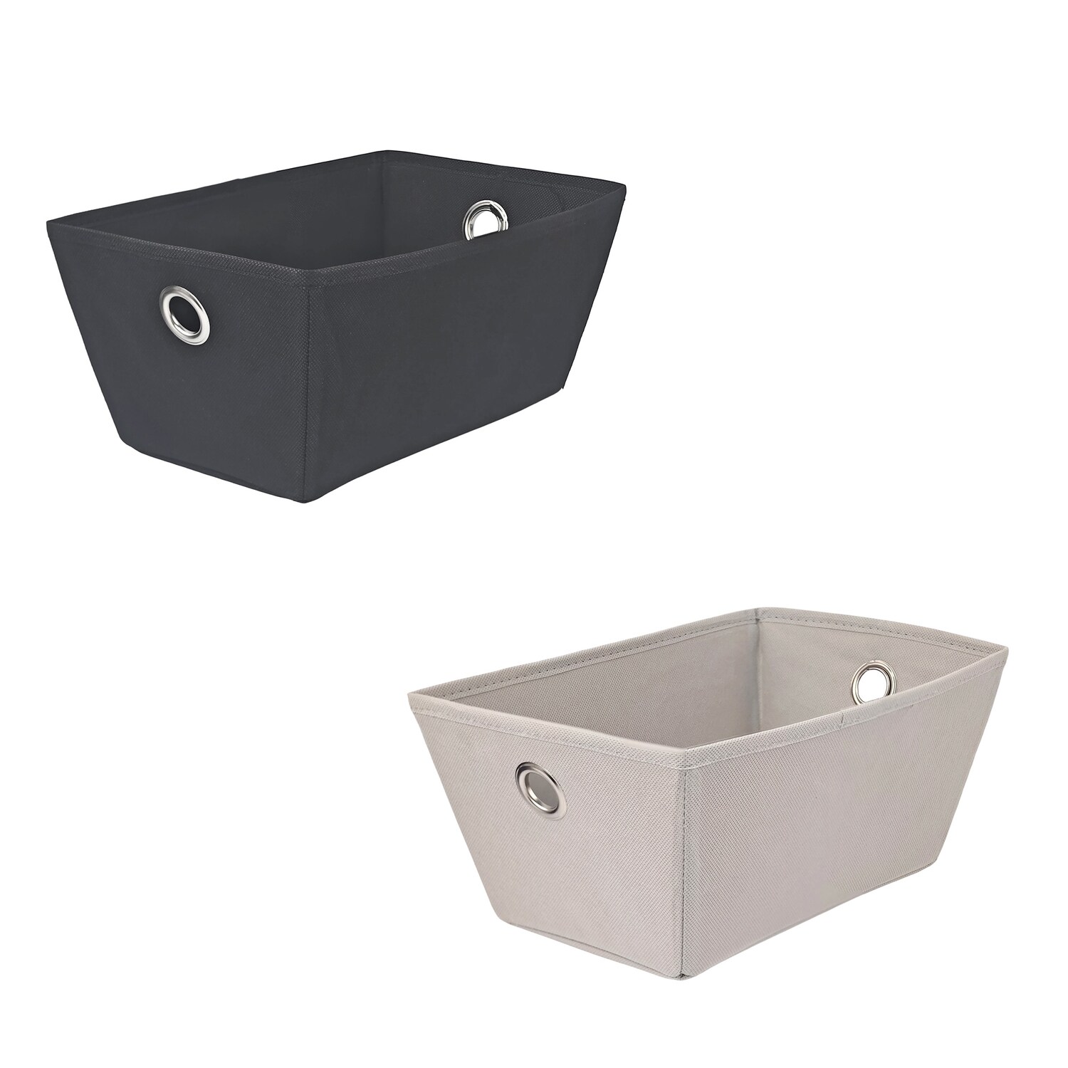 Closet Essentials Fabric Storage Basket With Grommet, Assorted Colors — coming to Dollar Tree Sep 25, 2026