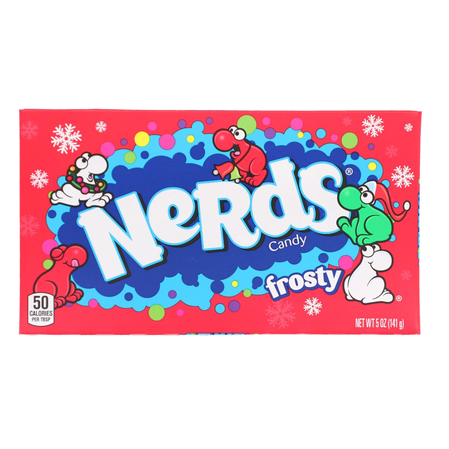 Frosty Nerds Christmas-Themed Crunchy Candies, 5 oz. Boxes — coming to Dollar Tree Sep 10, 2026