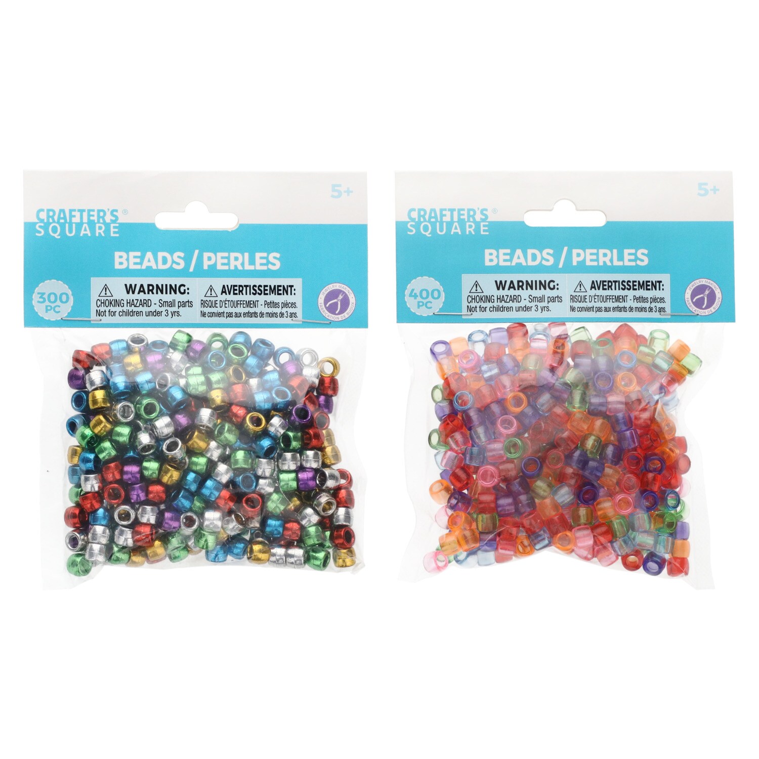 Crafter's Square Colorful Craft Beads, 400-ct. Bags — coming to Dollar Tree Sep 18, 2026