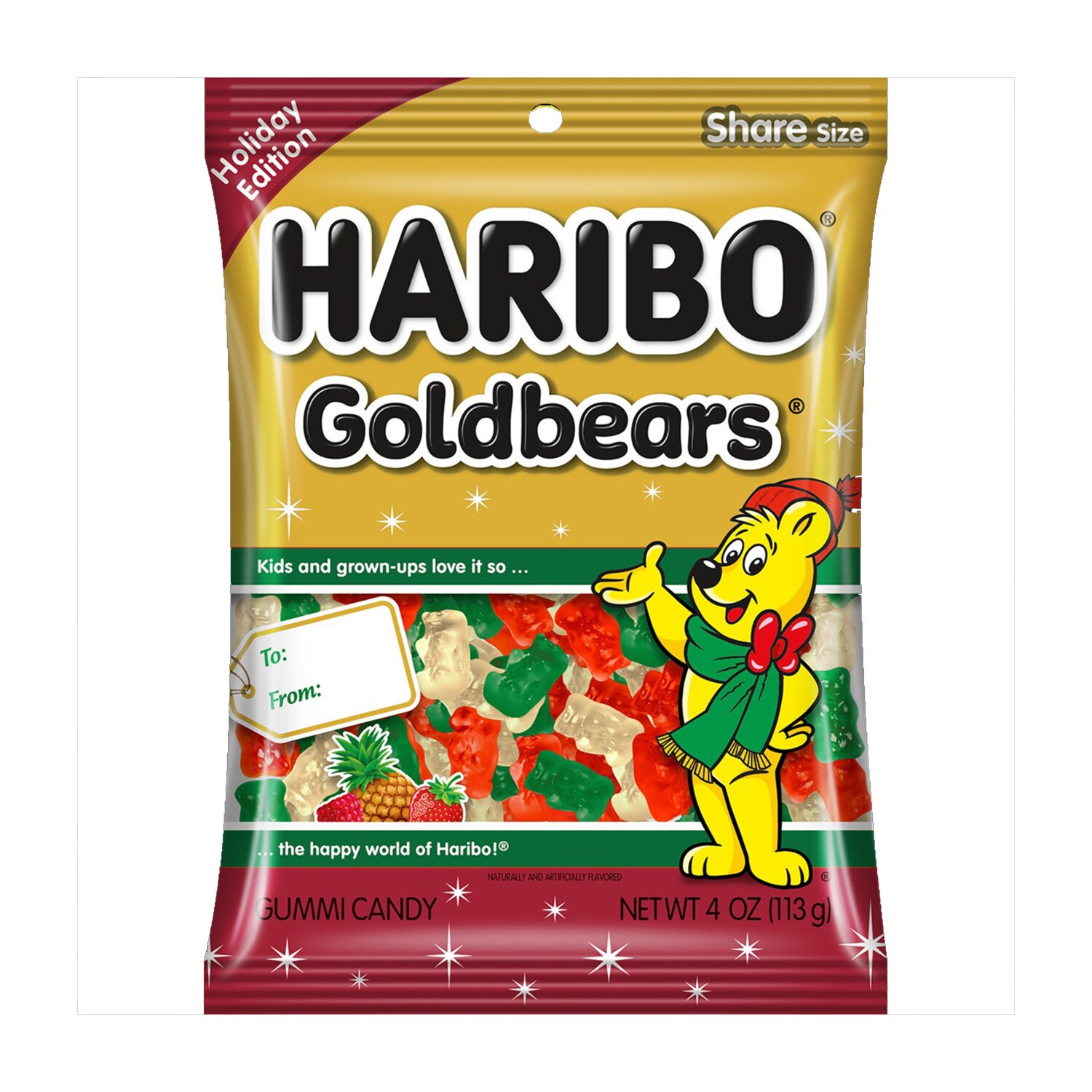 Haribo Goldbears Gummi Christmas Candy, 4oz Bag. — coming to Dollar Tree Sep 27, 2026