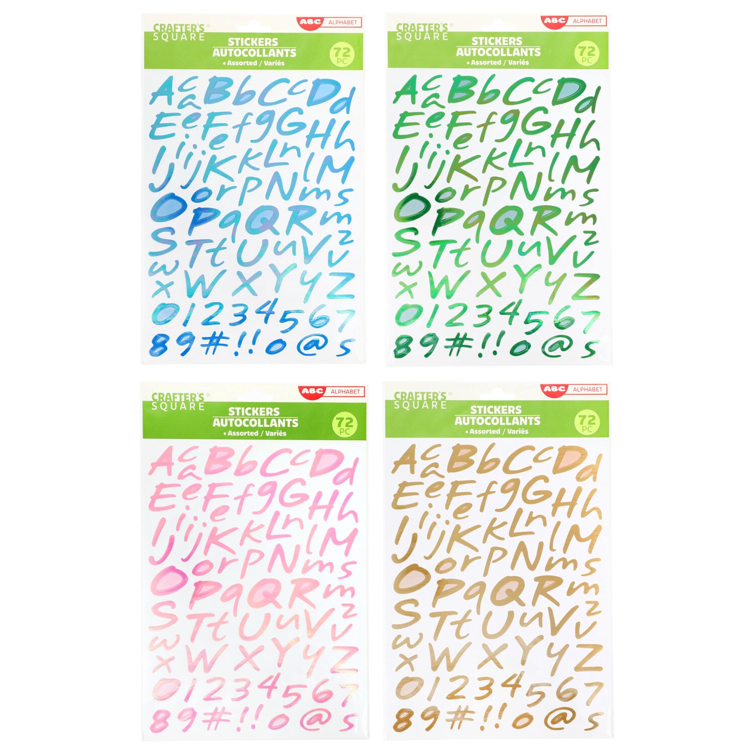 Crafter's Square Foil Alphabet Stickers, 72-ct. Packs — coming to Dollar Tree Aug 28, 2026