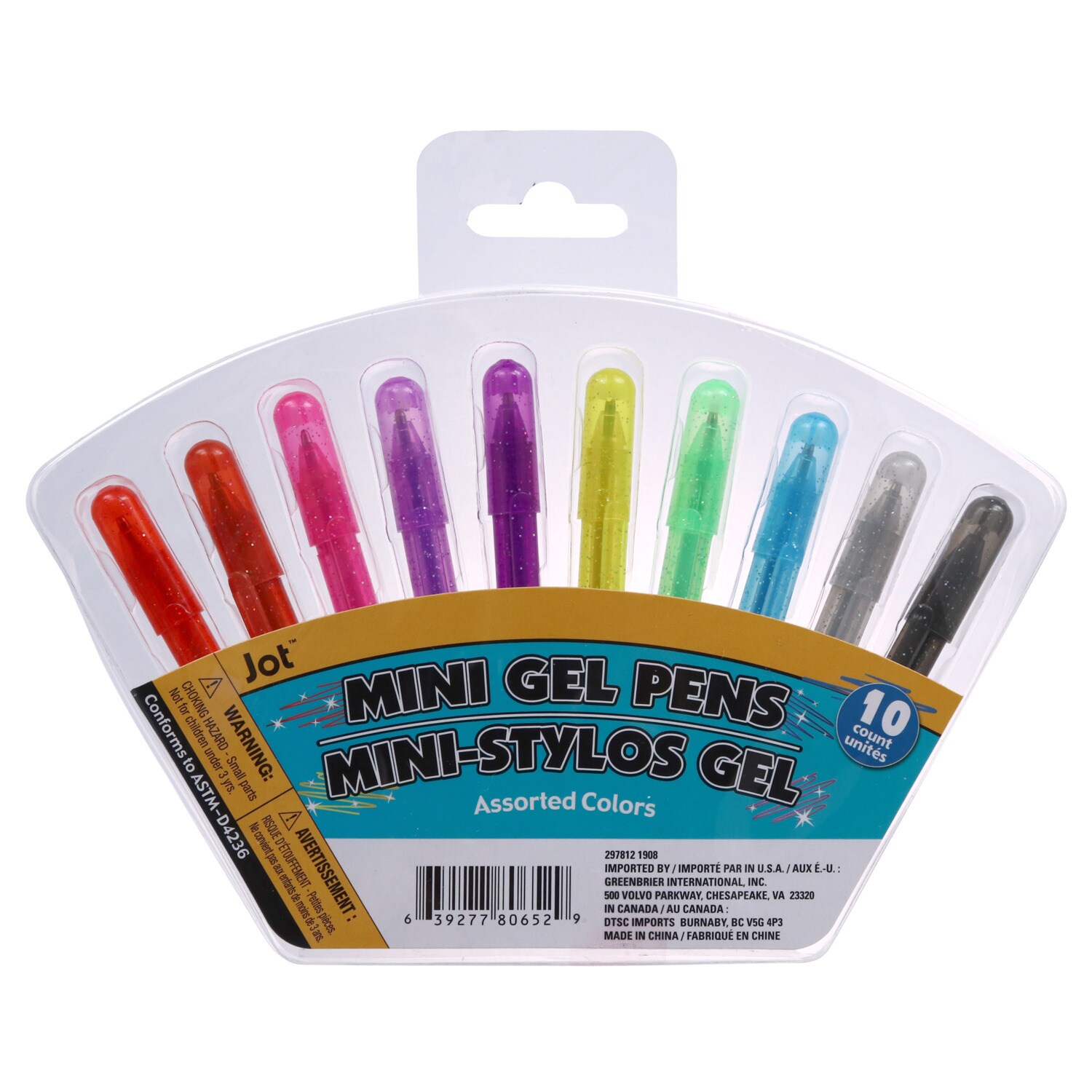 Jot Mini Gel Pens, Assorted Colors, 10-pc Pack. — coming to Dollar Tree Aug 28, 2026