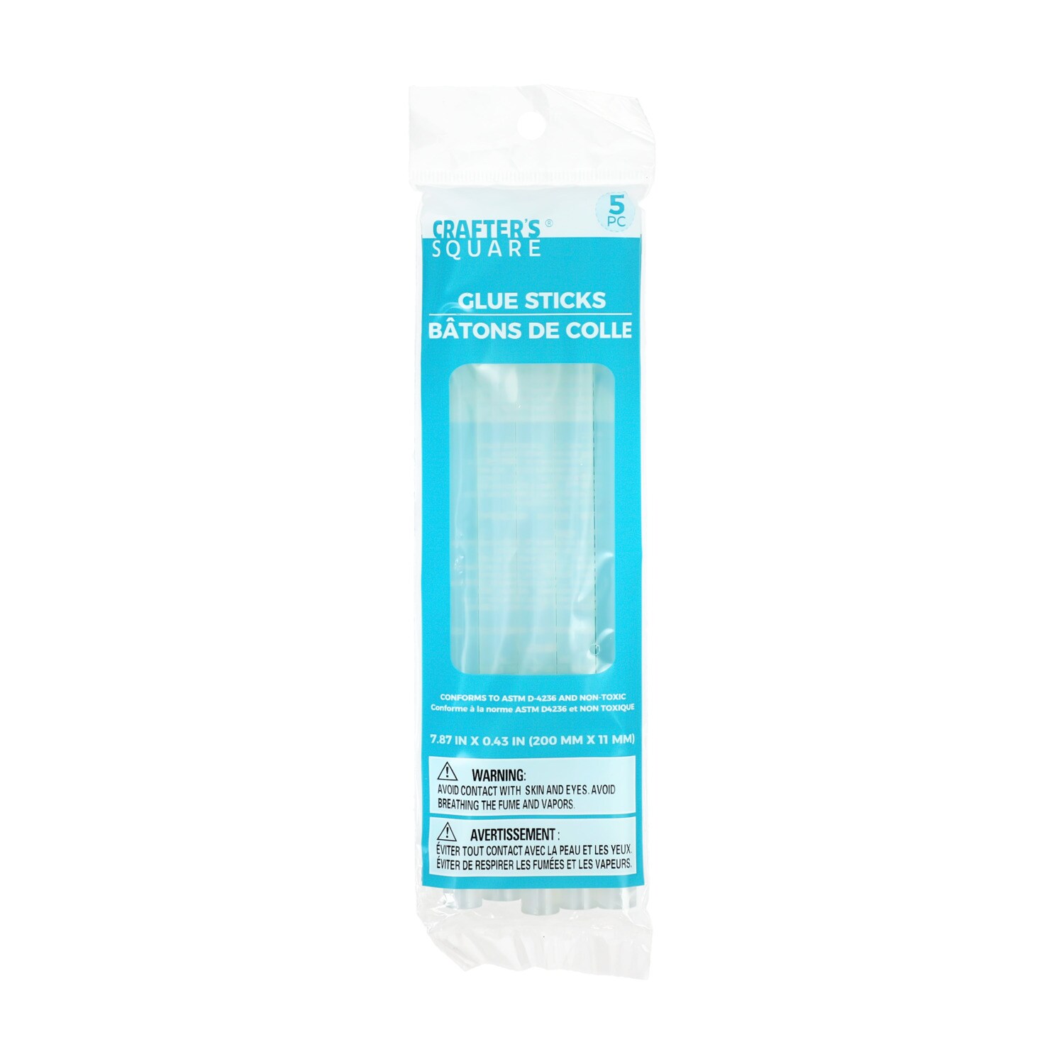 Crafters Square Hot Glue Stick, 5-pc Pack — coming to Dollar Tree Sep 5, 2026
