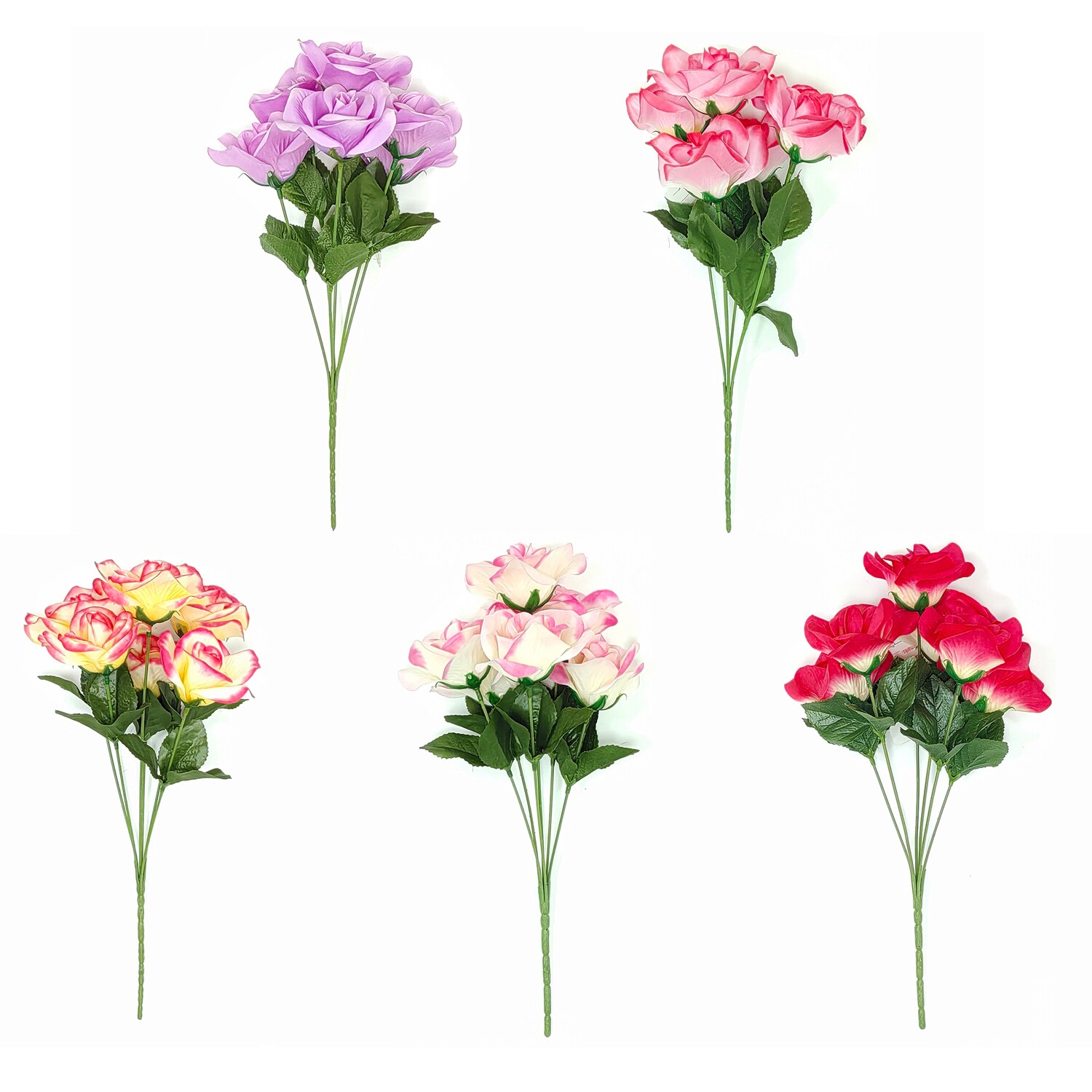 Floral Garden 6-Stem Artificial Tea Roses, 13.5x8 in. — coming to Dollar Tree Dec 12, 2026