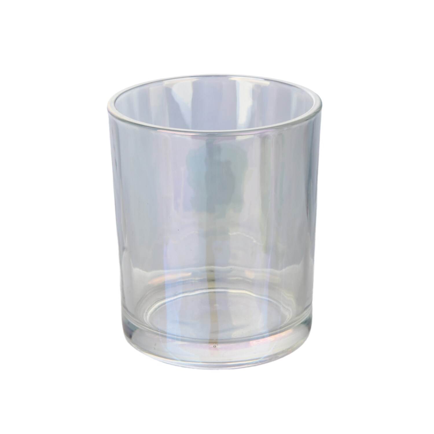 Iridescent Glass Candleholders, 3.25x2.75 in. — coming to Dollar Tree Sep 11, 2026
