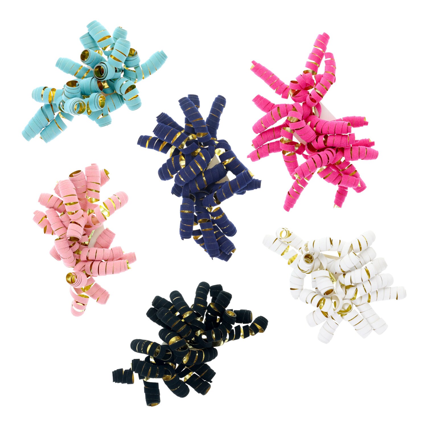 Voila Round Velvet Curly Bows, 2-ct. Packs — coming to Dollar Tree Aug 21, 2026