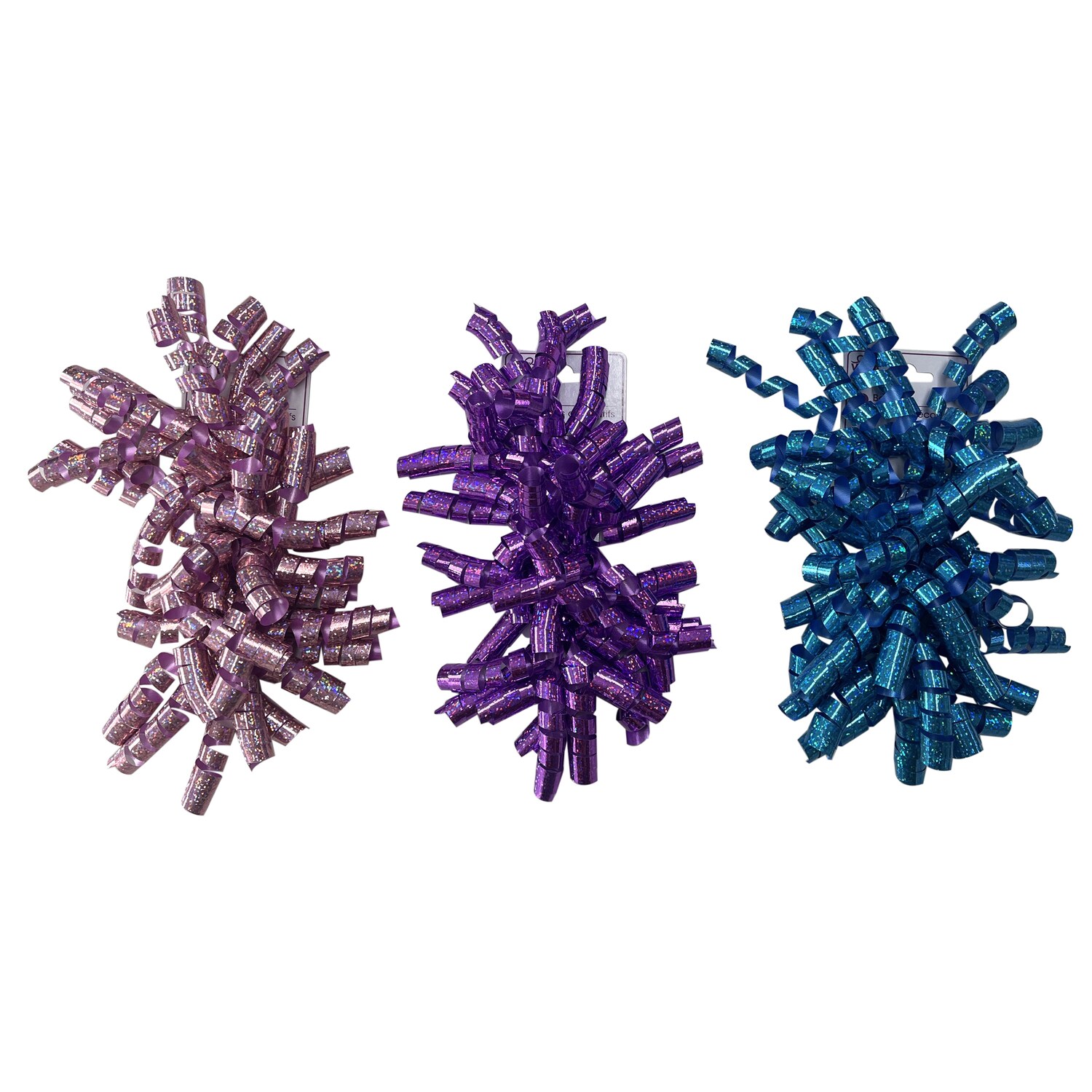 Voila Holographic Curly Glitter Bow, Assorted Colors, 2-pc Pack — coming to Dollar Tree Oct 2, 2026