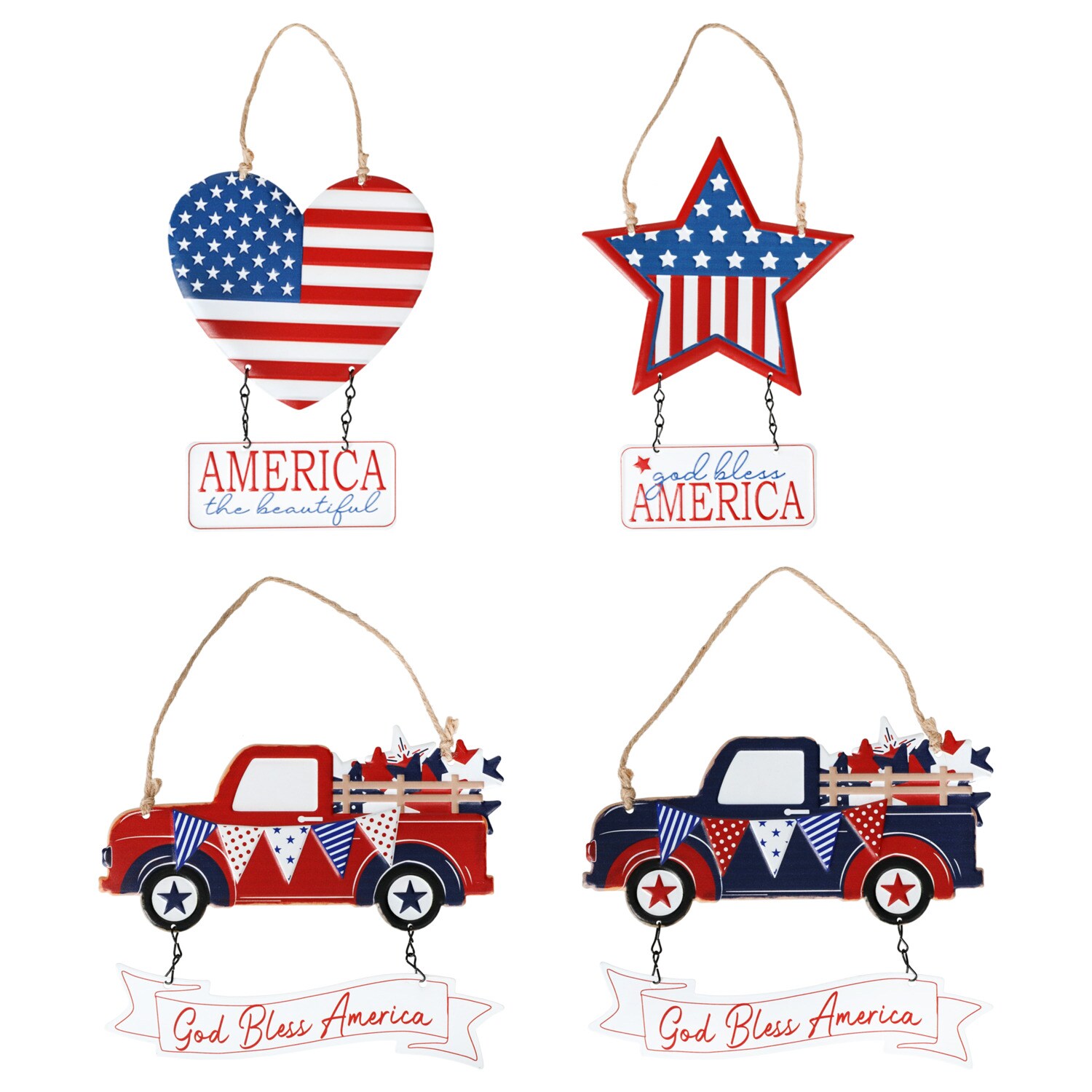 Garden Collection Patriotic Hanging Sign, Assorted Designs — coming to Dollar Tree Mar 3, 2027