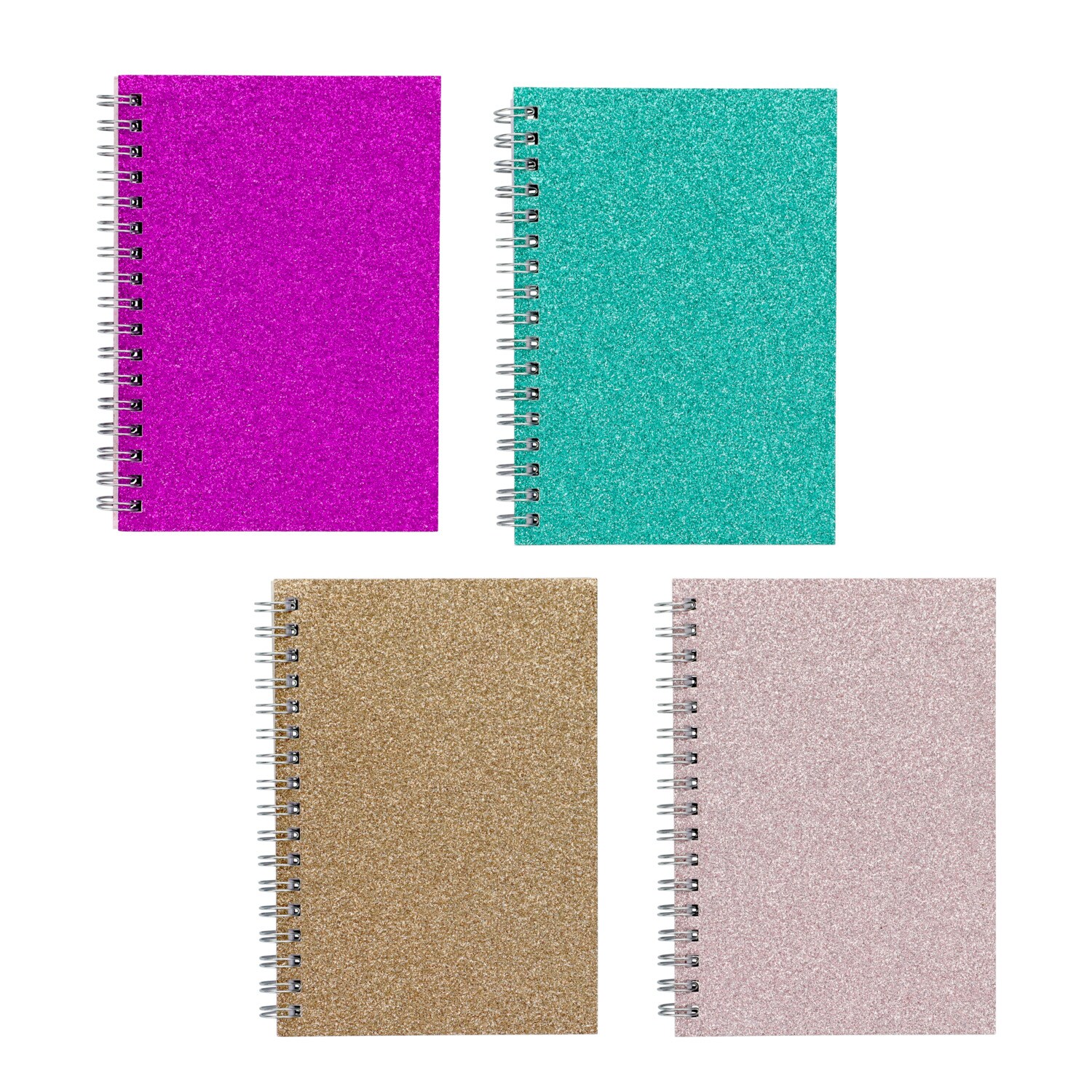 Jot Spiral Bound Glitter Notebook, Assorted Colors. — coming to Dollar Tree Nov 9, 2026