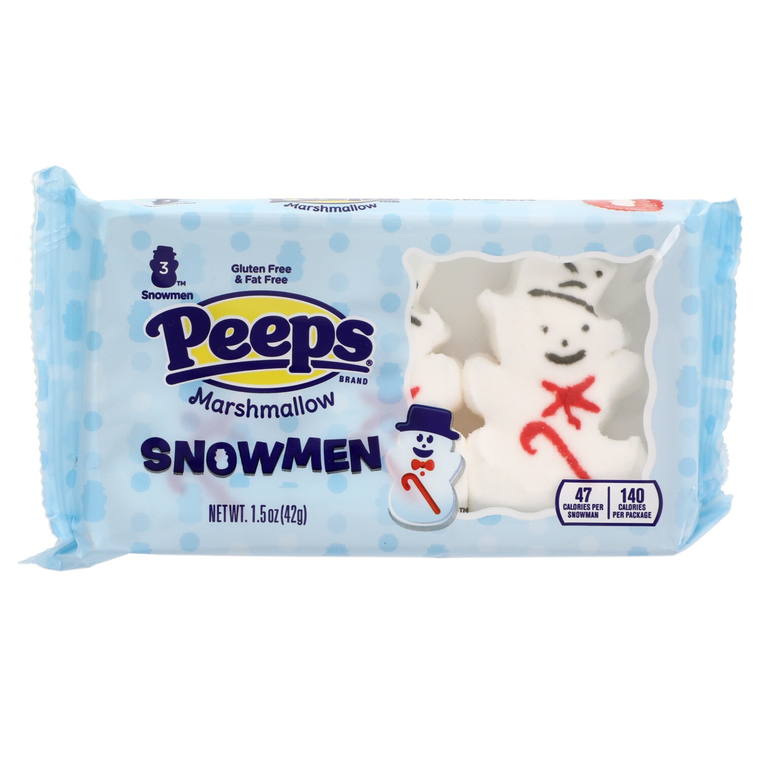 Peeps Snowmen-shaped Marshmallow Treats, 3-pc Pack. — coming to Dollar Tree Sep 10, 2026