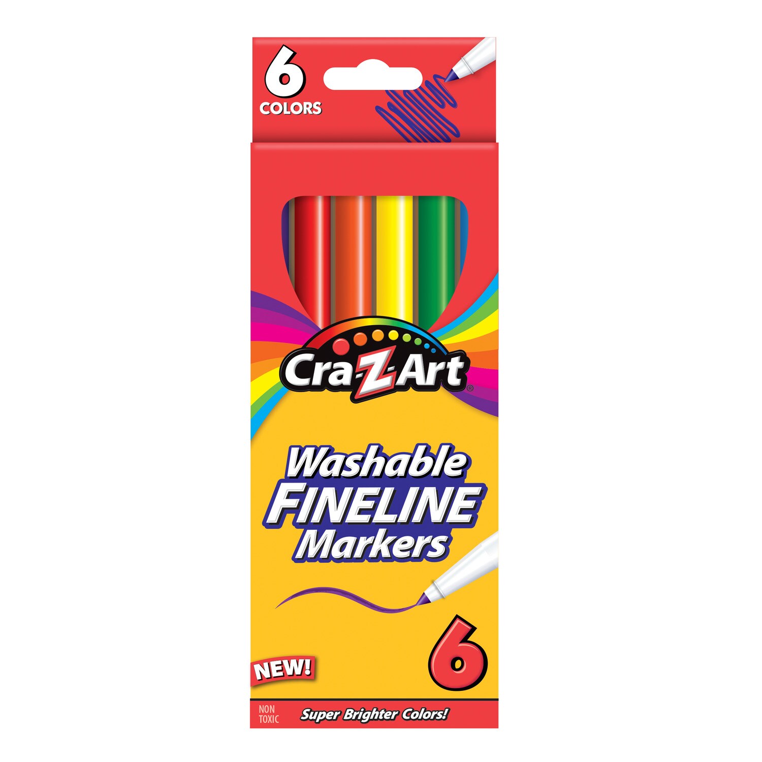 Cra-Z-Art Washable Fineline Markers, Assorted Colors, 6-pc Pack. — coming to Dollar Tree Aug 21, 2026