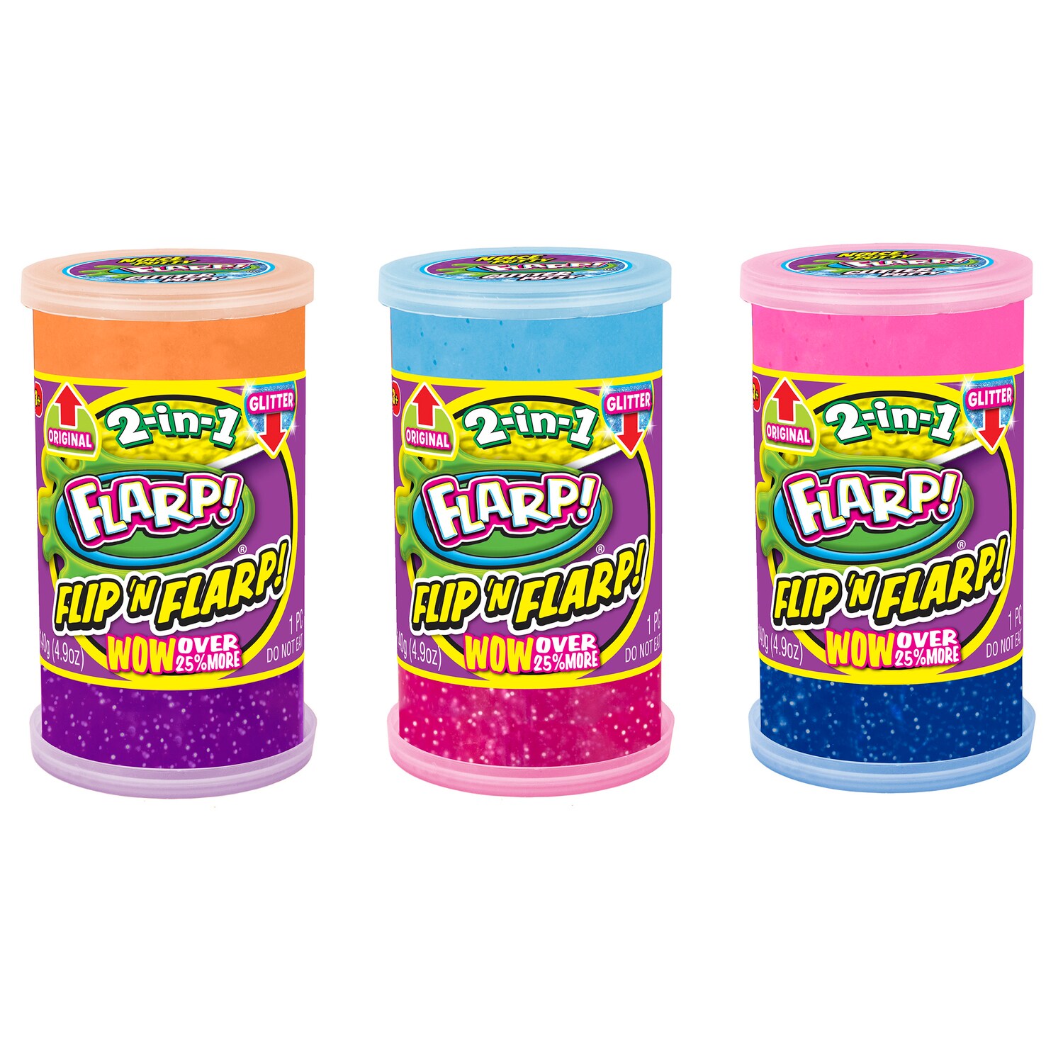 Flip N' Flarp 2-in-1 Glitter Slime, Assorted Colors, 1-ct. — coming to Dollar Tree Oct 28, 2026