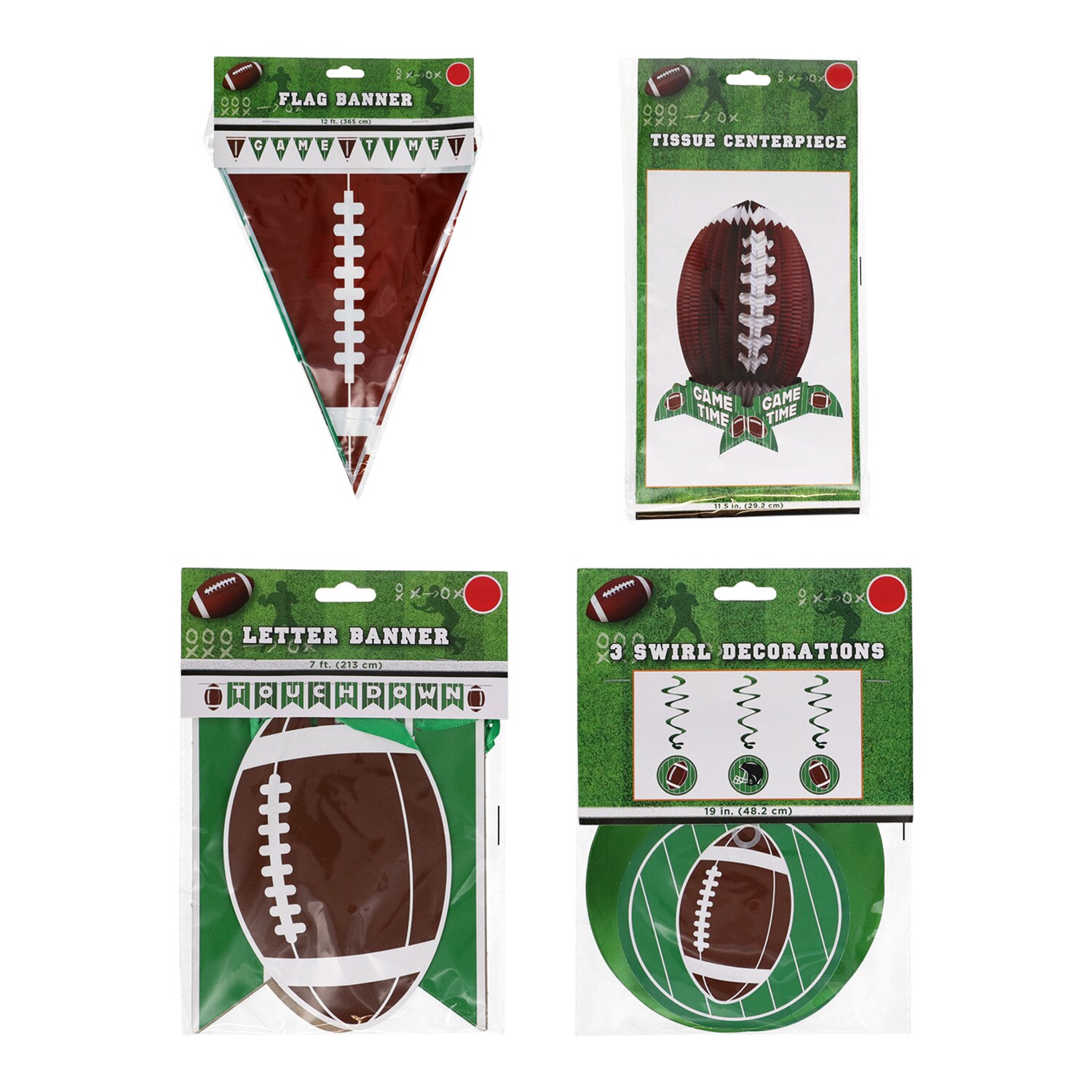Football Banner And Centerpiece Decorations, Assorted Designs — coming to Dollar Tree Nov 18, 2026