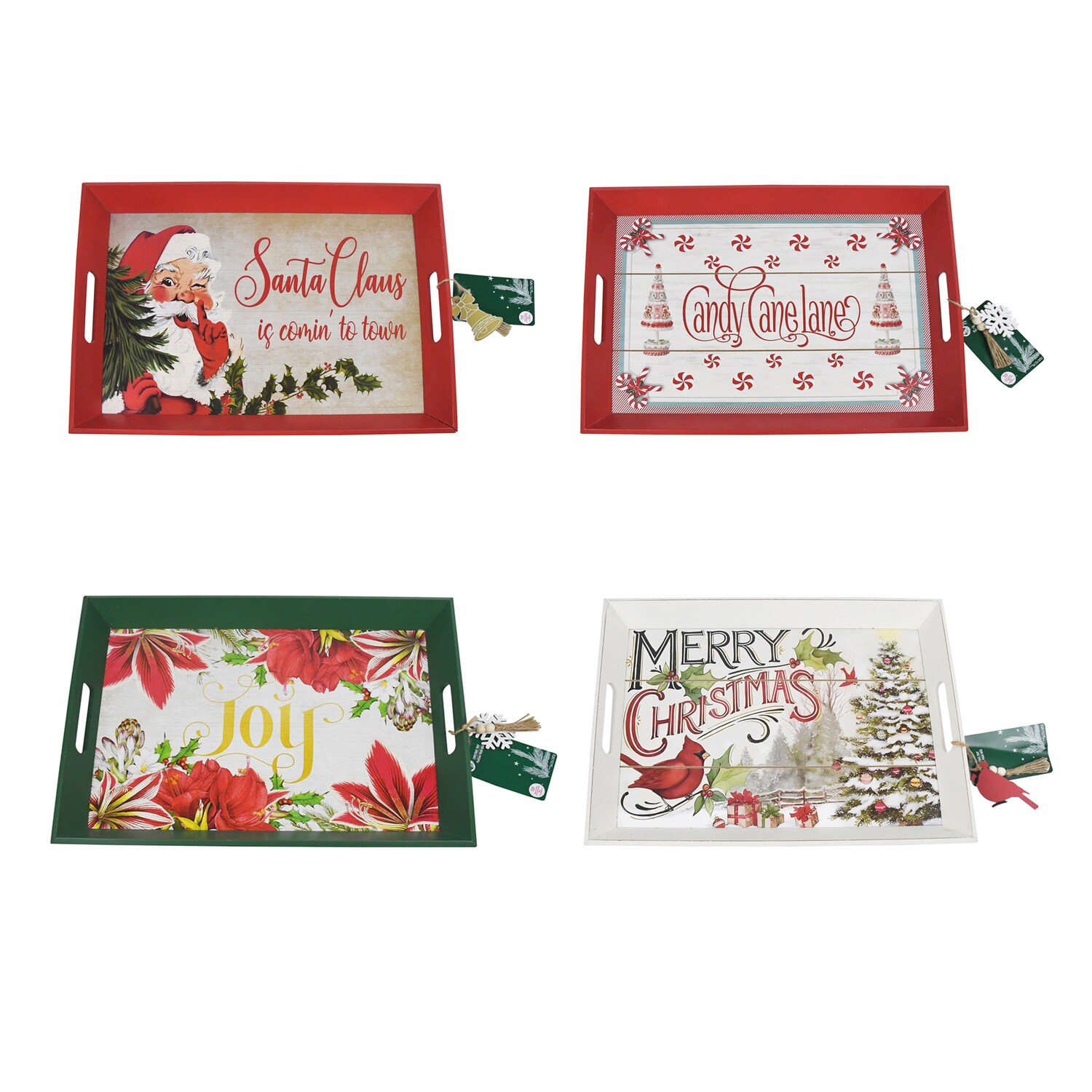 Christmas Wooden Tray, Assorted Designs — coming to Dollar Tree Sep 16, 2026
