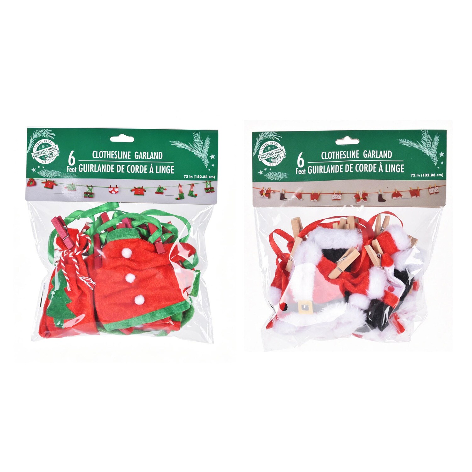 Christmas House Clothesline Garland, Assorted Styles, 6-pc Pack. — coming to Dollar Tree Sep 8, 2026