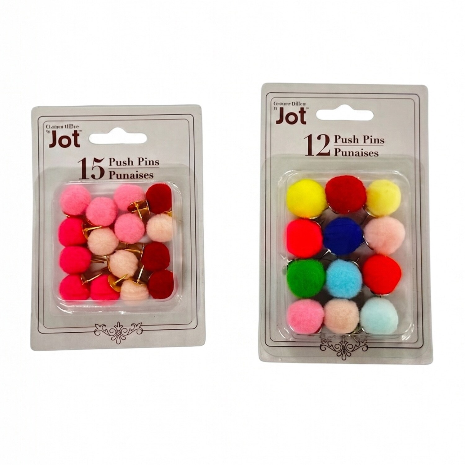 Jot Pom Pom Push Pins, Assorted Packs. — coming to Dollar Tree Oct 30, 2026