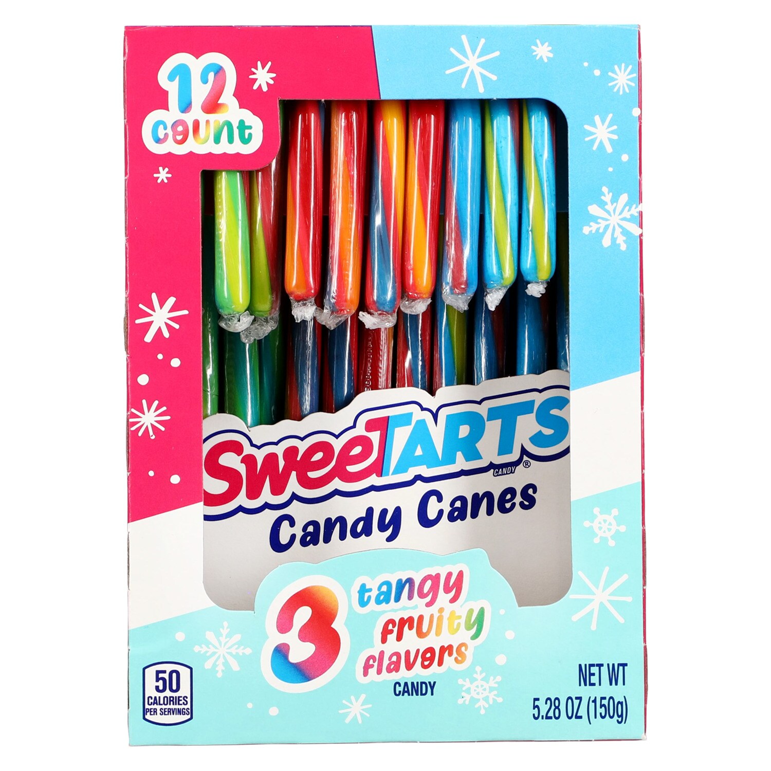 Sweet Tarts Fruit-Flavored Candy Canes, 12 ct. — coming to Dollar Tree Sep 10, 2026