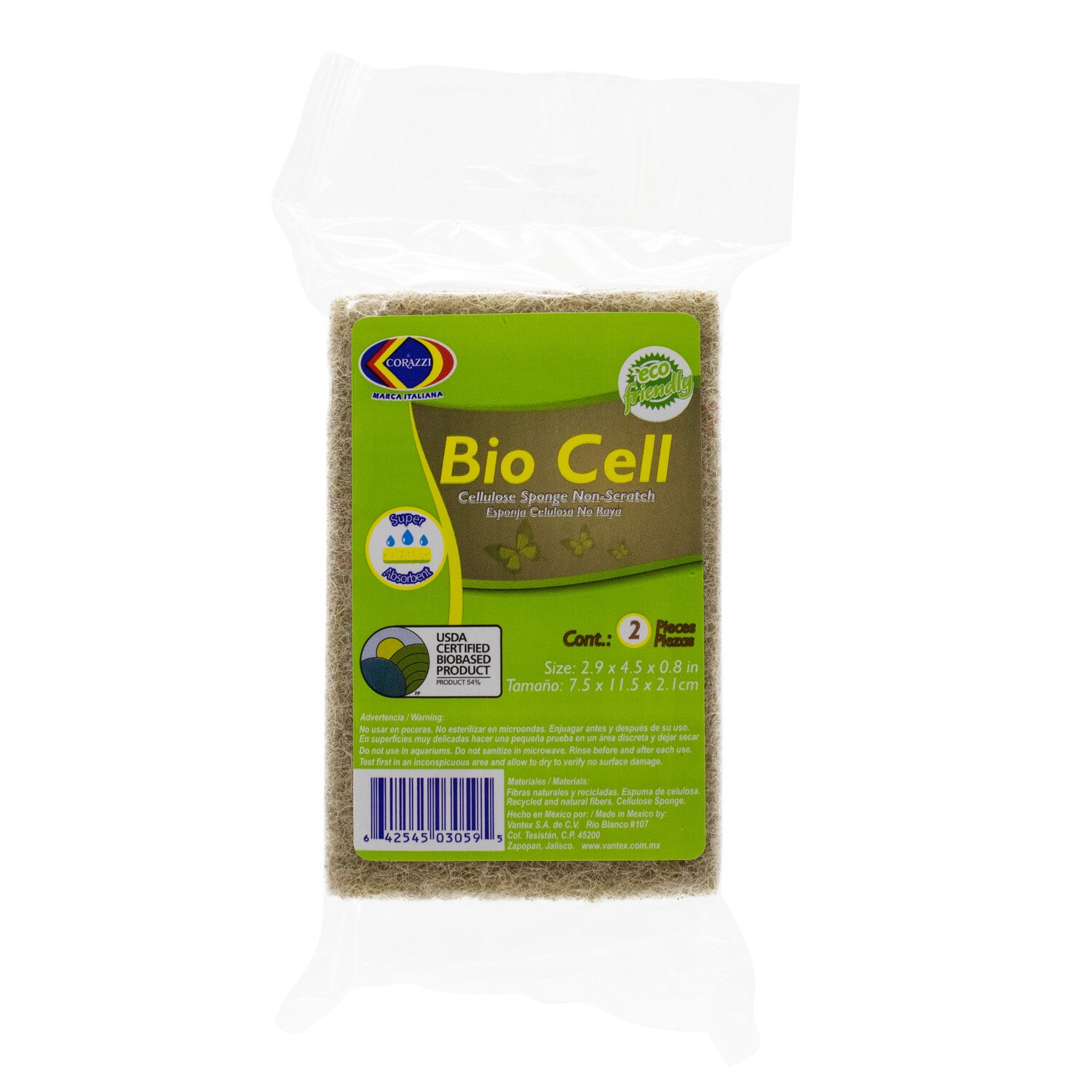 Corazzi Bio Cell Non-Scratch Sponge, 2-pc Pack. — coming to Dollar Tree Oct 2, 2026