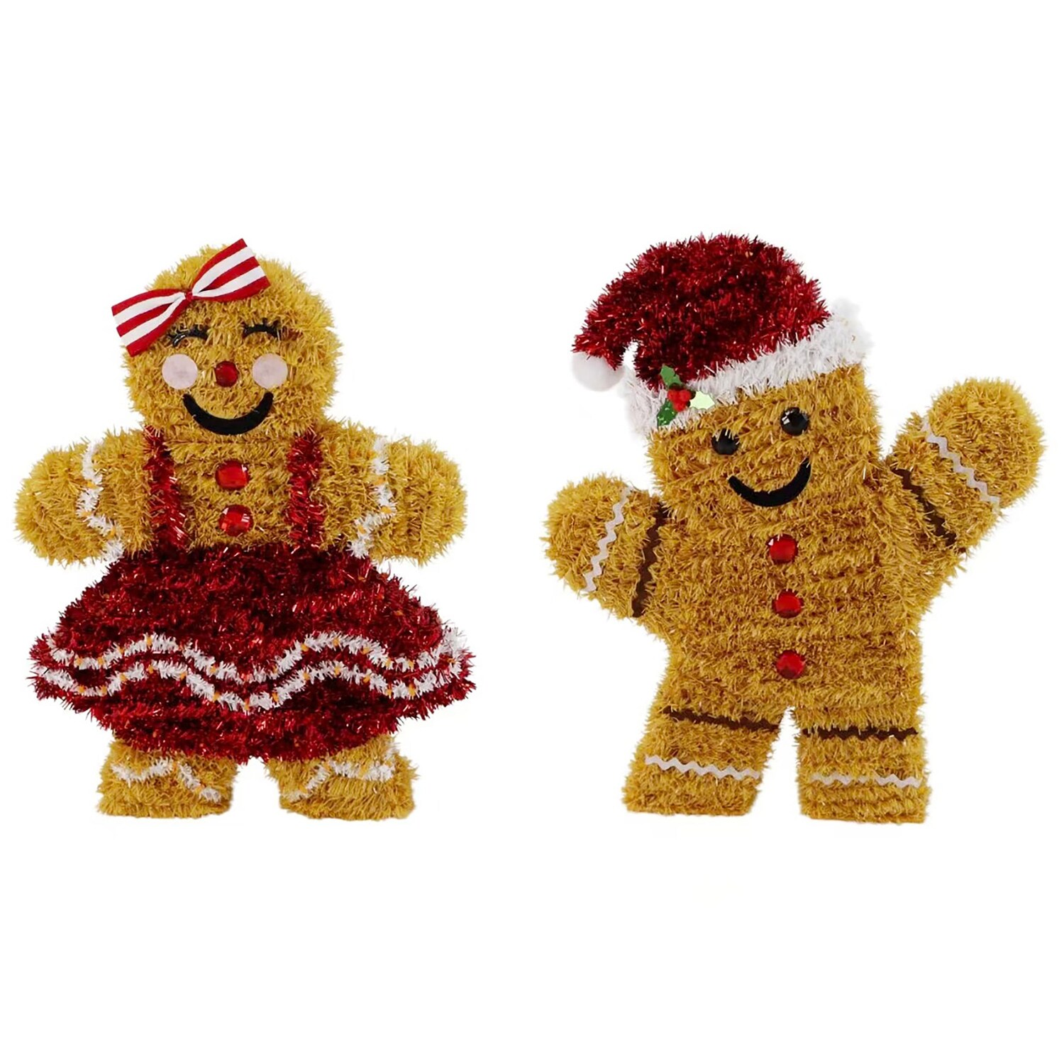 Christmas-themed Tinsel Gingerbread Decor, Assorted Designs. — coming to Dollar Tree Sep 16, 2026