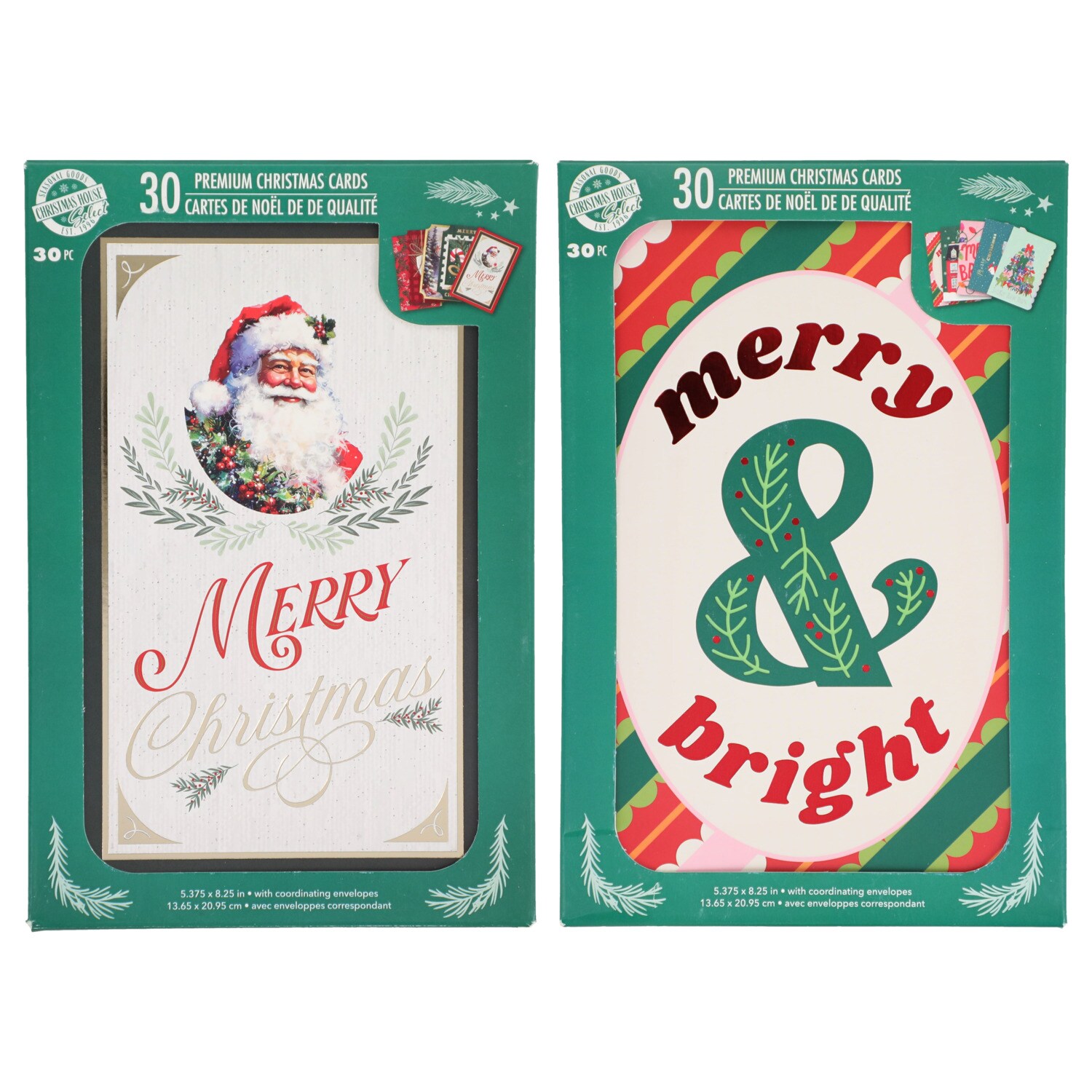 Christmas House Premium Christmas Cards, Assorted Designs, 30-pc Pack. — coming to Dollar Tree Sep 2, 2026