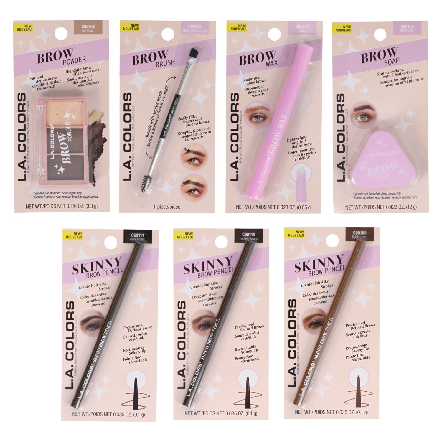 L.A. Colors Eyebrow Cosmetics, Assorted Products. — coming to Dollar Tree Sep 7, 2026