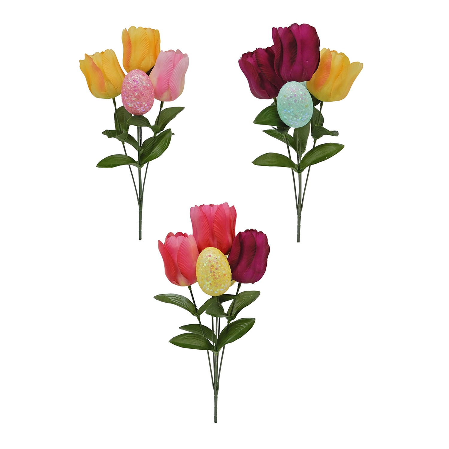 Easter-themed Artificial Flower Bush With Egg Accent, Assorted Styles — coming to Dollar Tree Nov 18, 2026