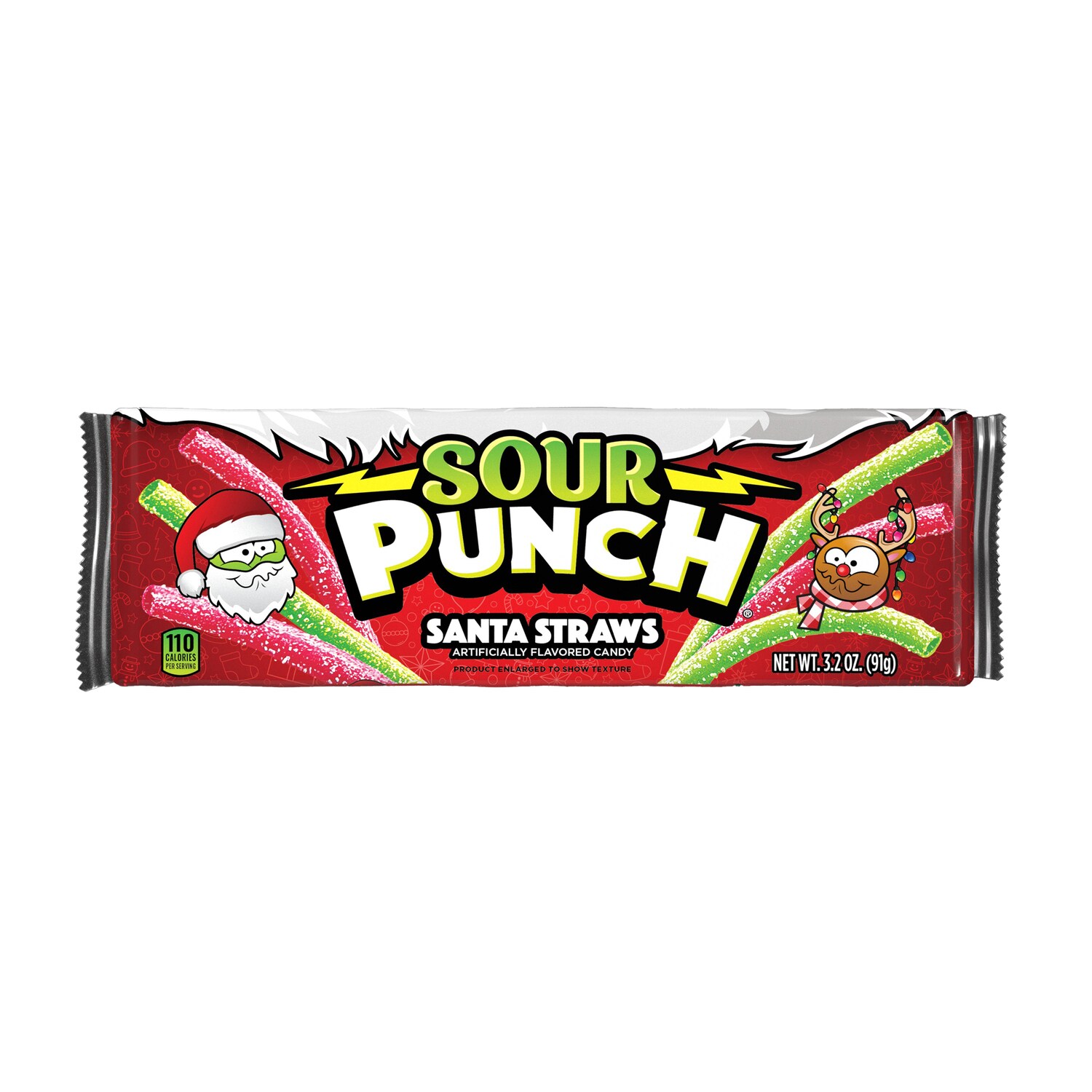 Sour Punch Santa Straws Candy, 3.2oz Pack. — coming to Dollar Tree Sep 10, 2026