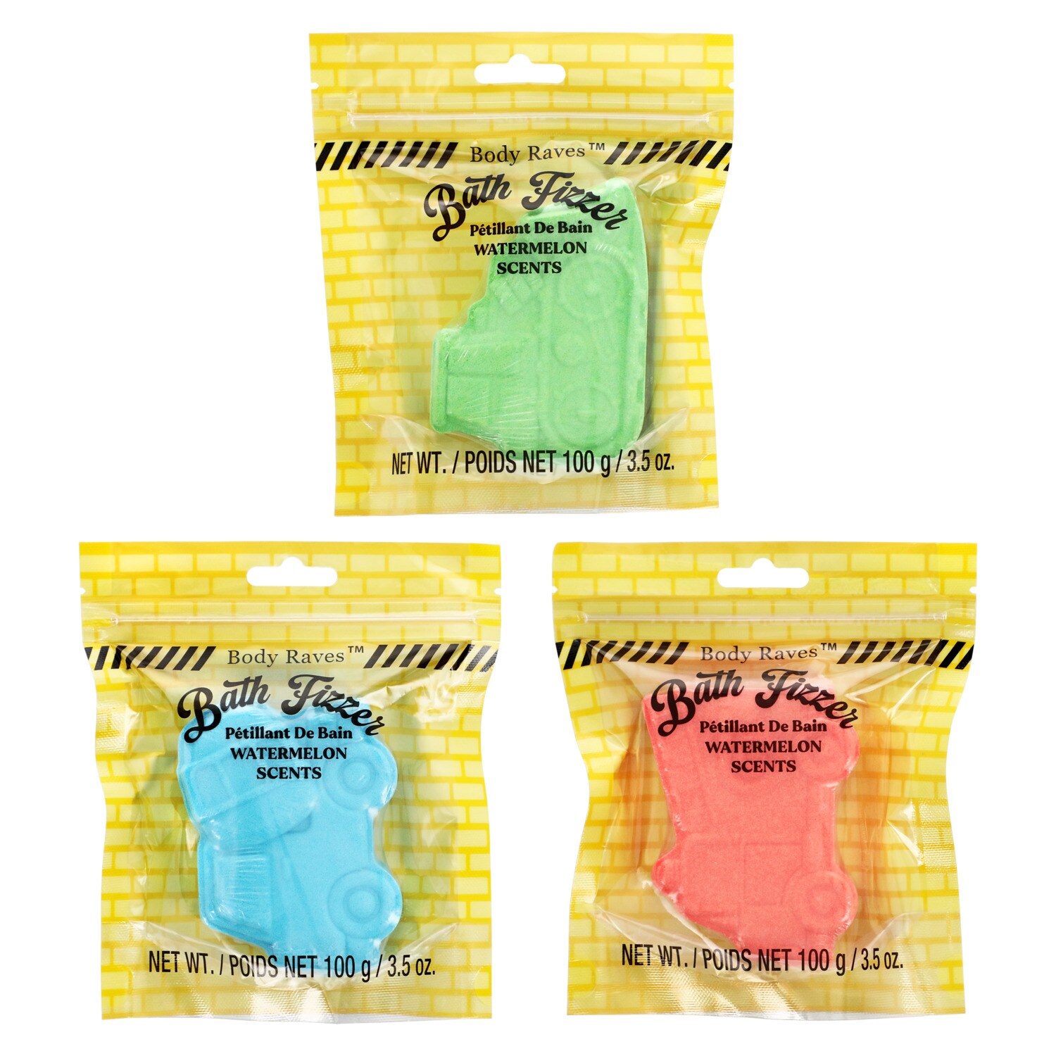 Body Raves Watermelon-scented Bath Fizzer, Assorted Designs — coming to Dollar Tree Sep 25, 2026