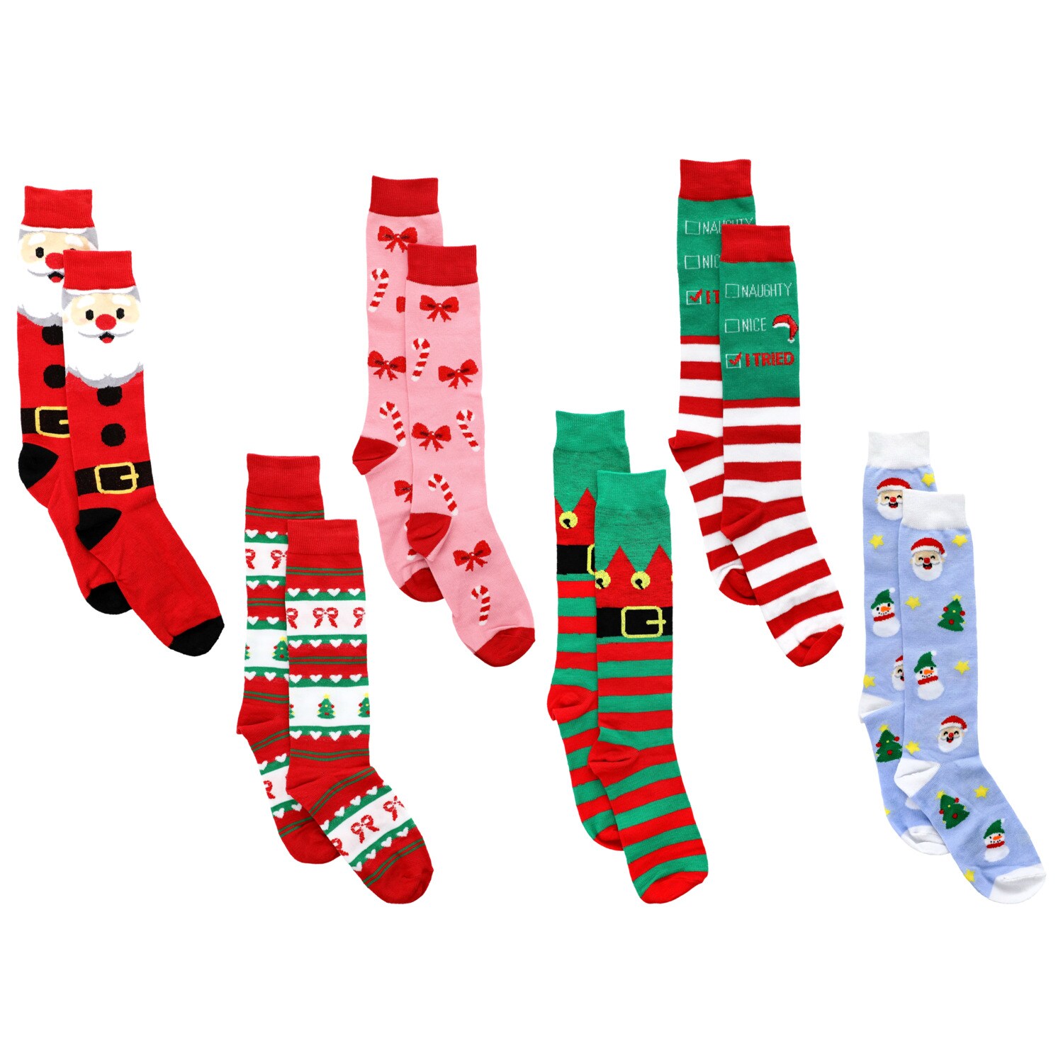 Christmas House Knee High Sock Size 5-9, Assorted Designs, 2-pc Pack — coming to Dollar Tree Sep 16, 2026