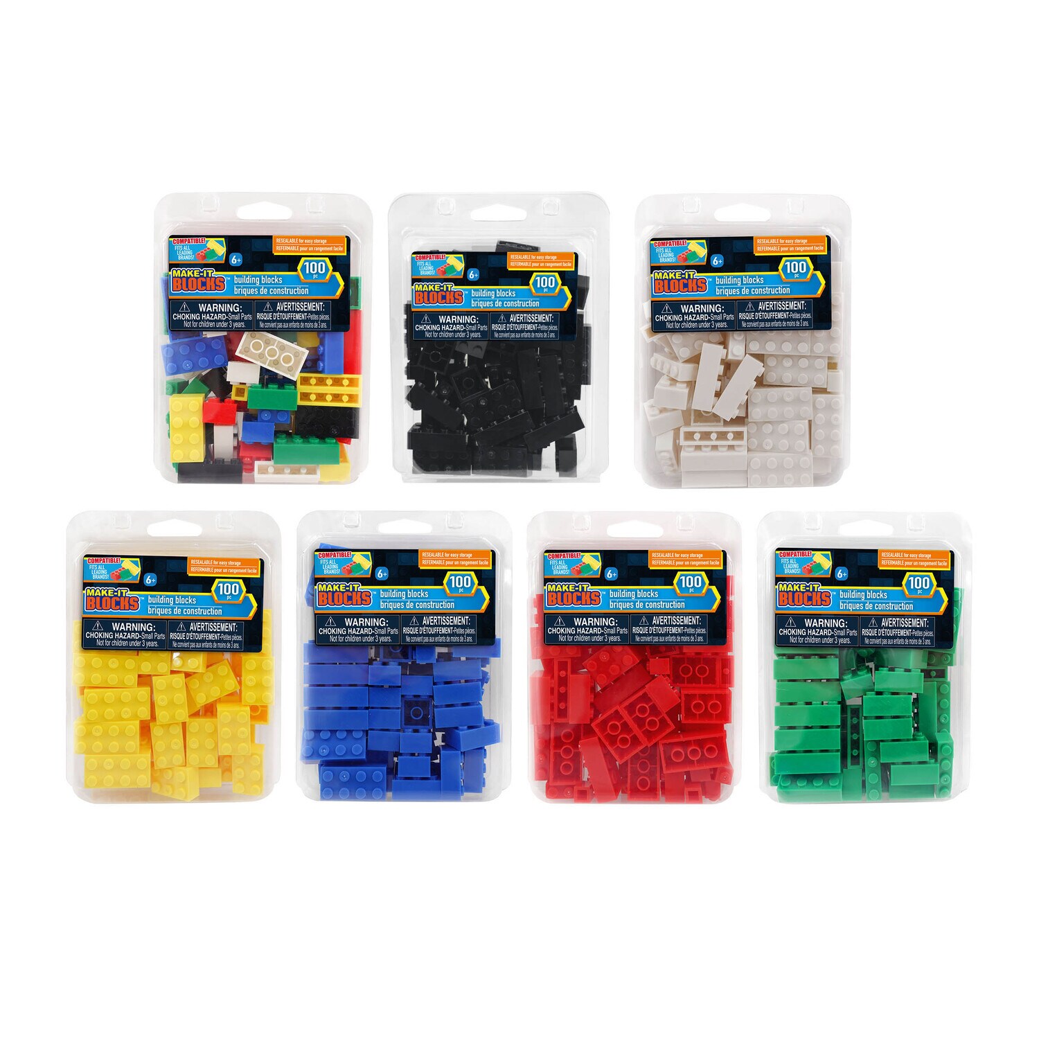Make-It Blocks Building Blocks, Assorted Colors, 100-pc Pack. — coming to Dollar Tree Oct 28, 2026