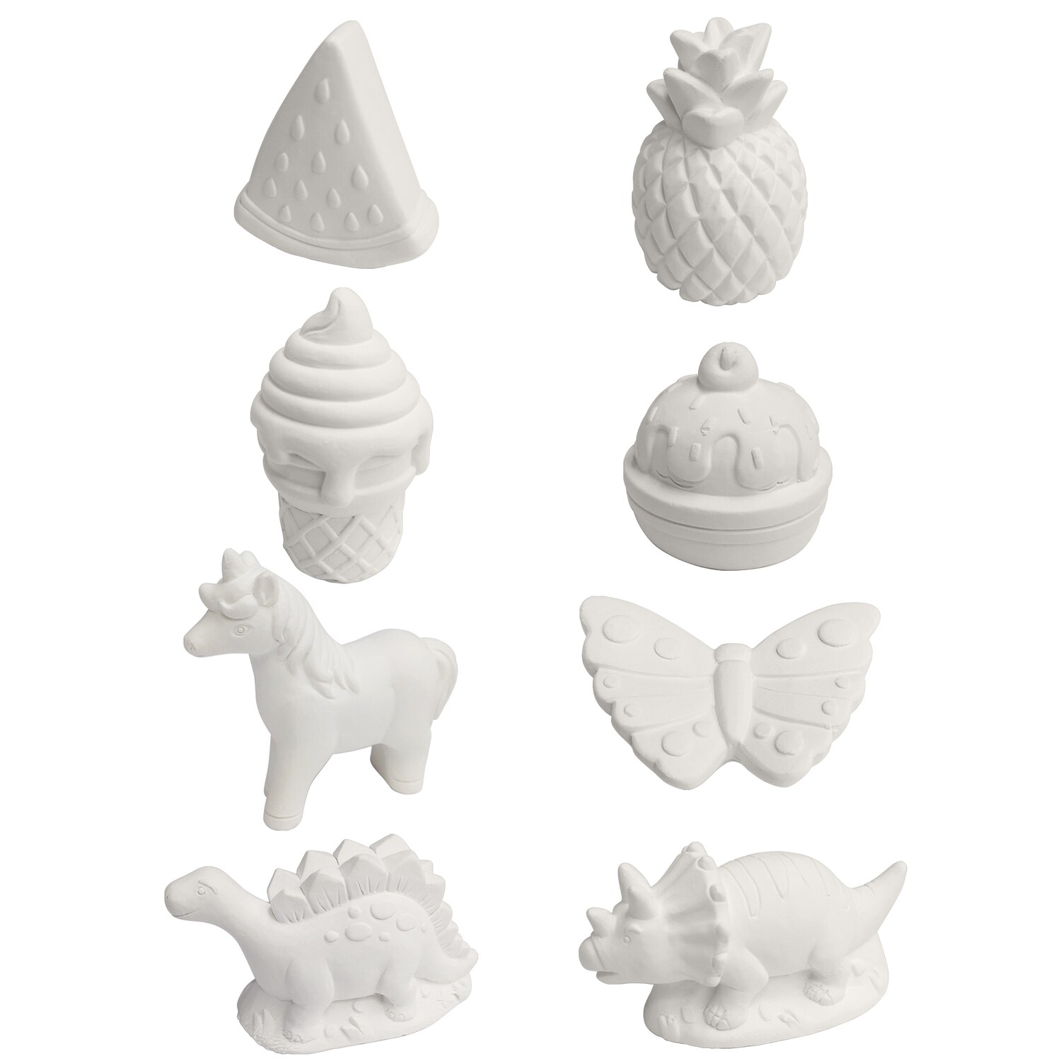 Crafters Square Paint Your Own Plaster Figurine, Assorted Designs, 2-pc Pack. — coming to Dollar Tree Aug 21, 2026